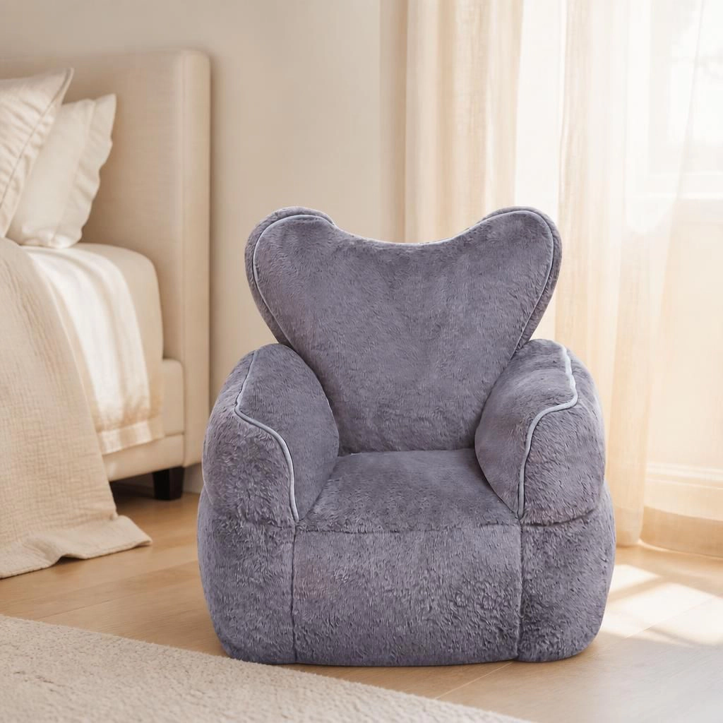 GOODSILO Soft Faux Fur Comfortable Lazy Lounge Bean Bag Chair