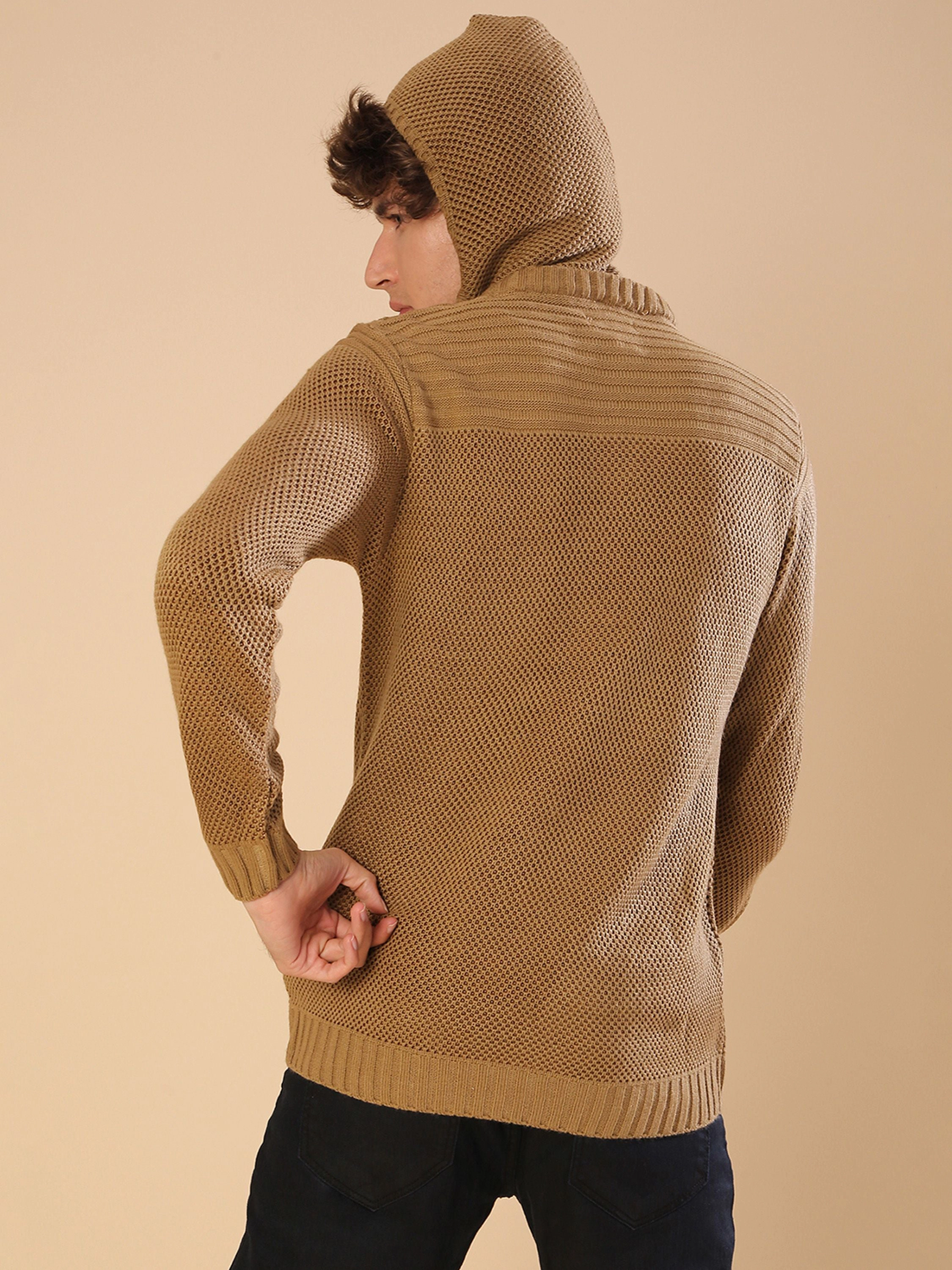 Campus Sutra Men's Solid Full Sleeve Stylish Casual Sweaters