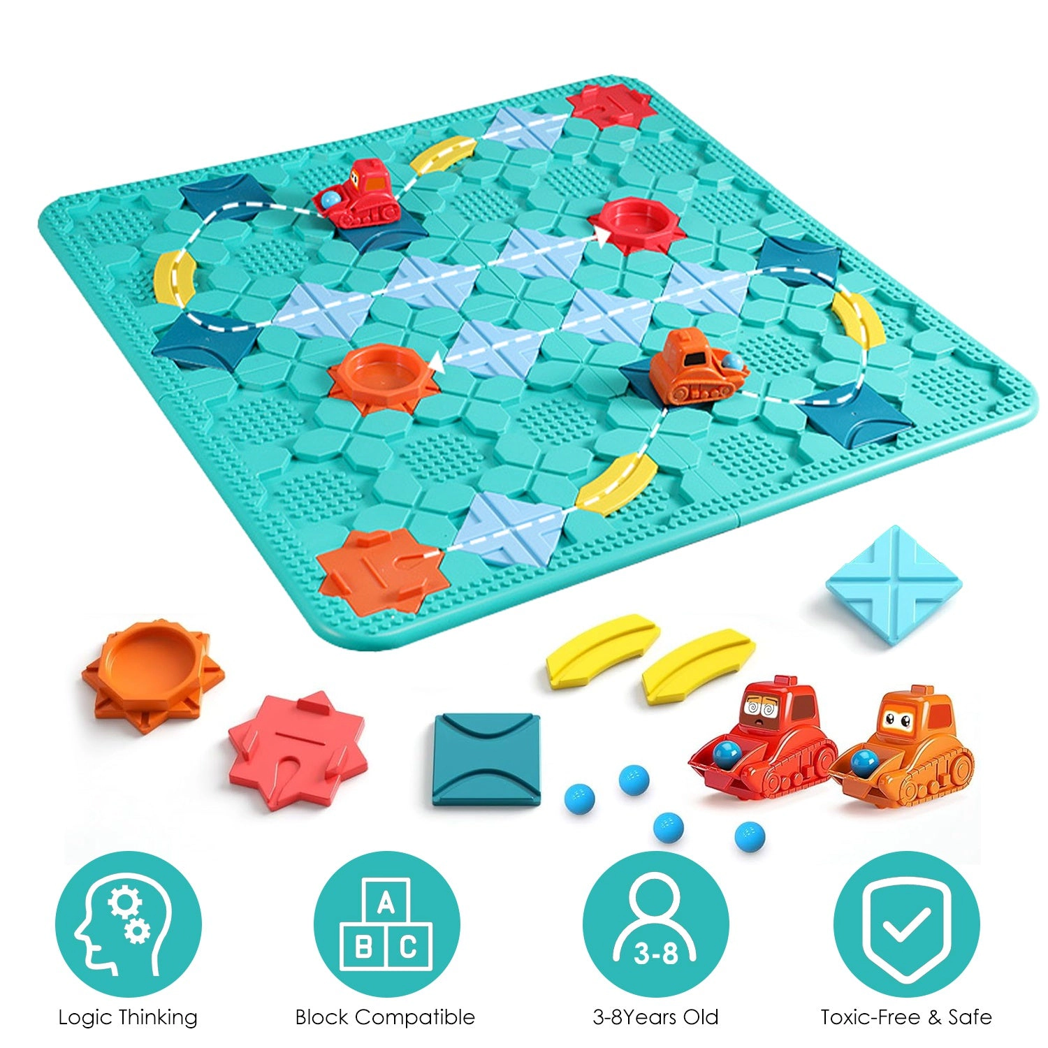 GBruno Montessori Road Builder Puzzle STEM Toy