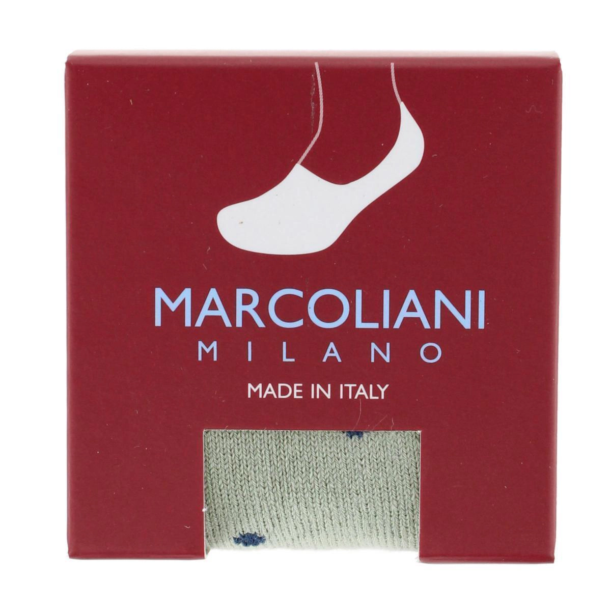 Marcoliani Men's Polka Dot Invisible Touch Liner Sock