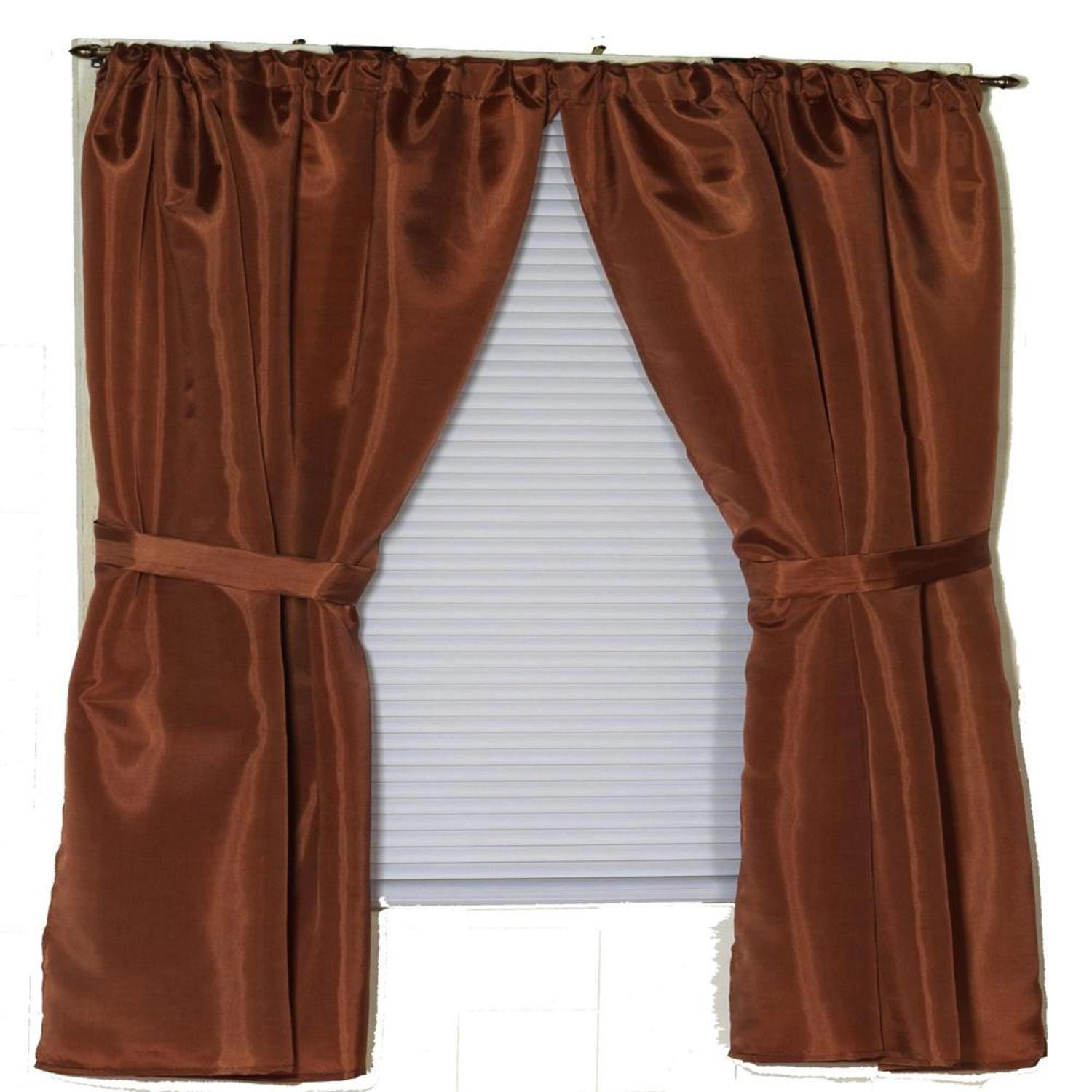 Carnation Home Fashions Polyester Fabric Window Curtain - Spice 34x54"
