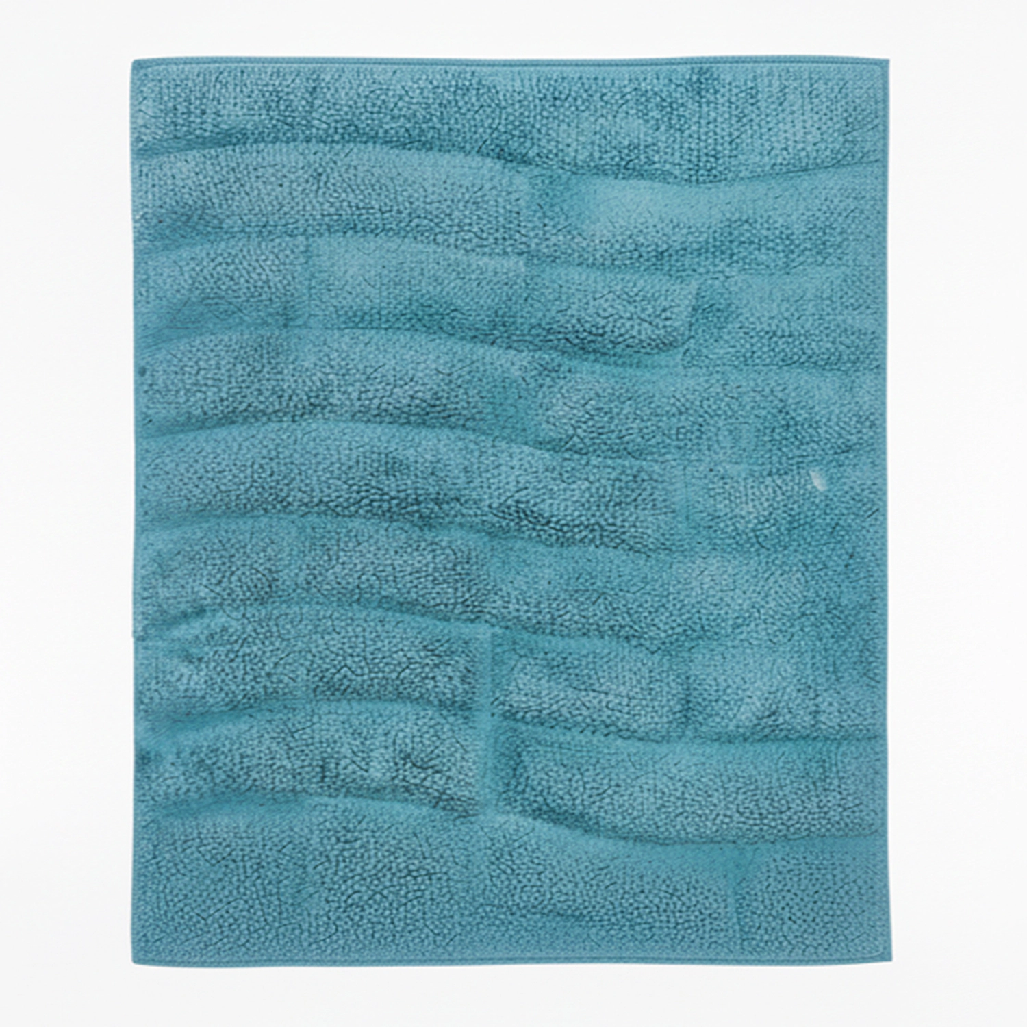 Knightsbridge Stylish And Comfortable All Season Traditional New Tile Design Cotton Bath Rug 17" X 24" Aqua