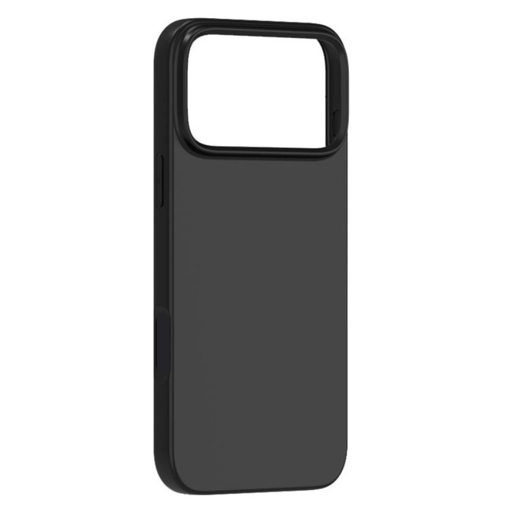 Qixxronics Black Silicone Phone Case for iPhone 17 Pro Drop Protection Shockproof