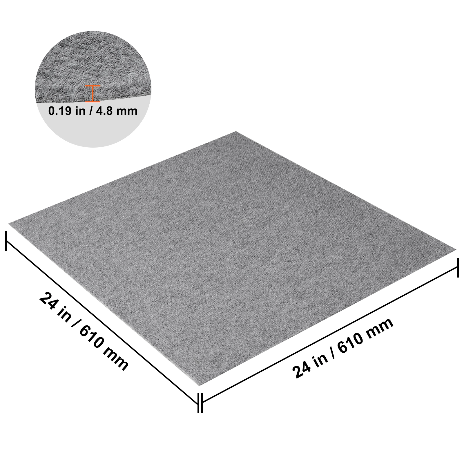 HONGGE Self Adhesive Carpet Tiles Soft Padded Floor for Easy DIY Living Room