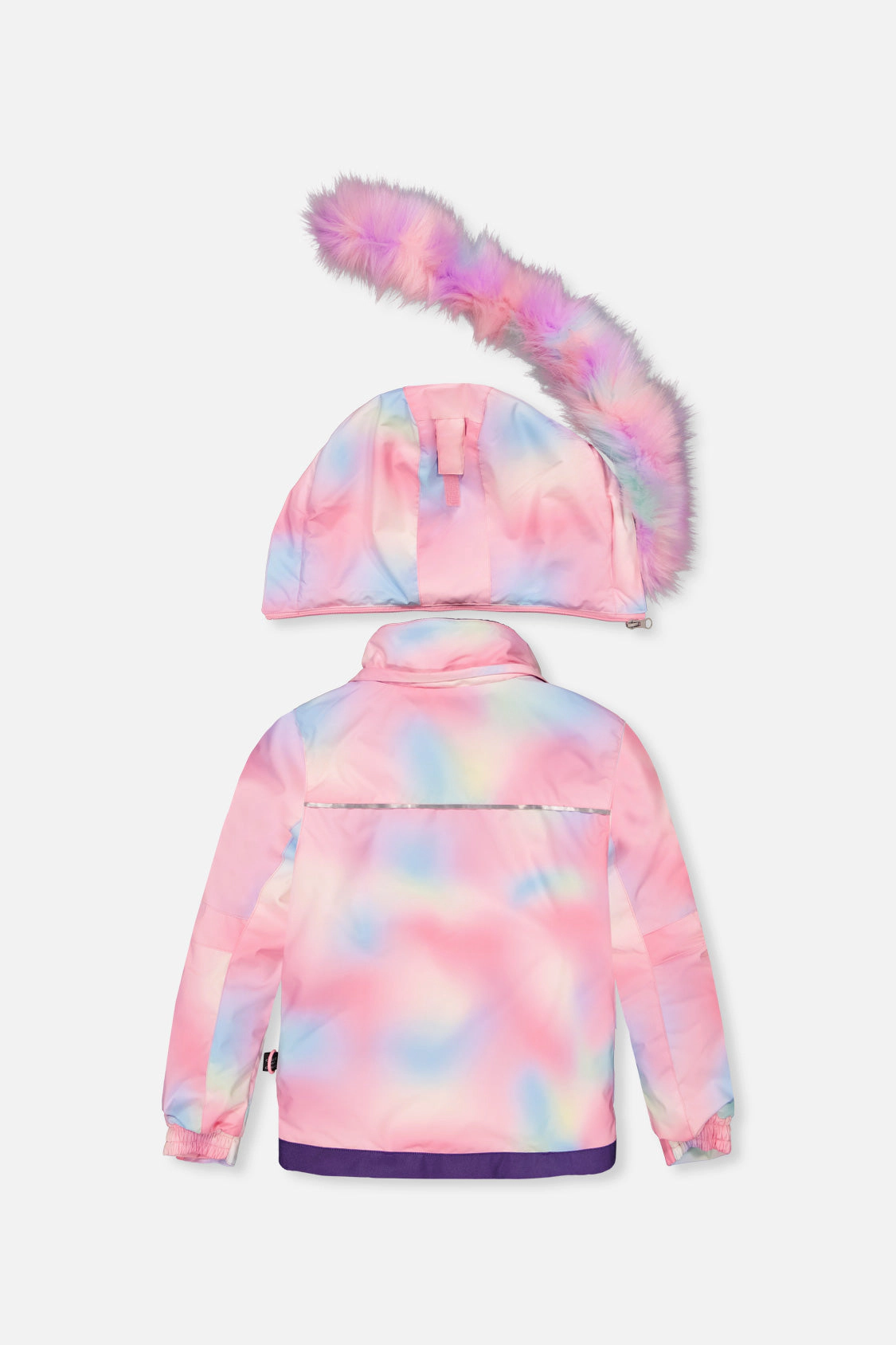Deux par Girls Unicorn Print Two Piece Play Snowsuit with Hooded Jacket and Snow Pants