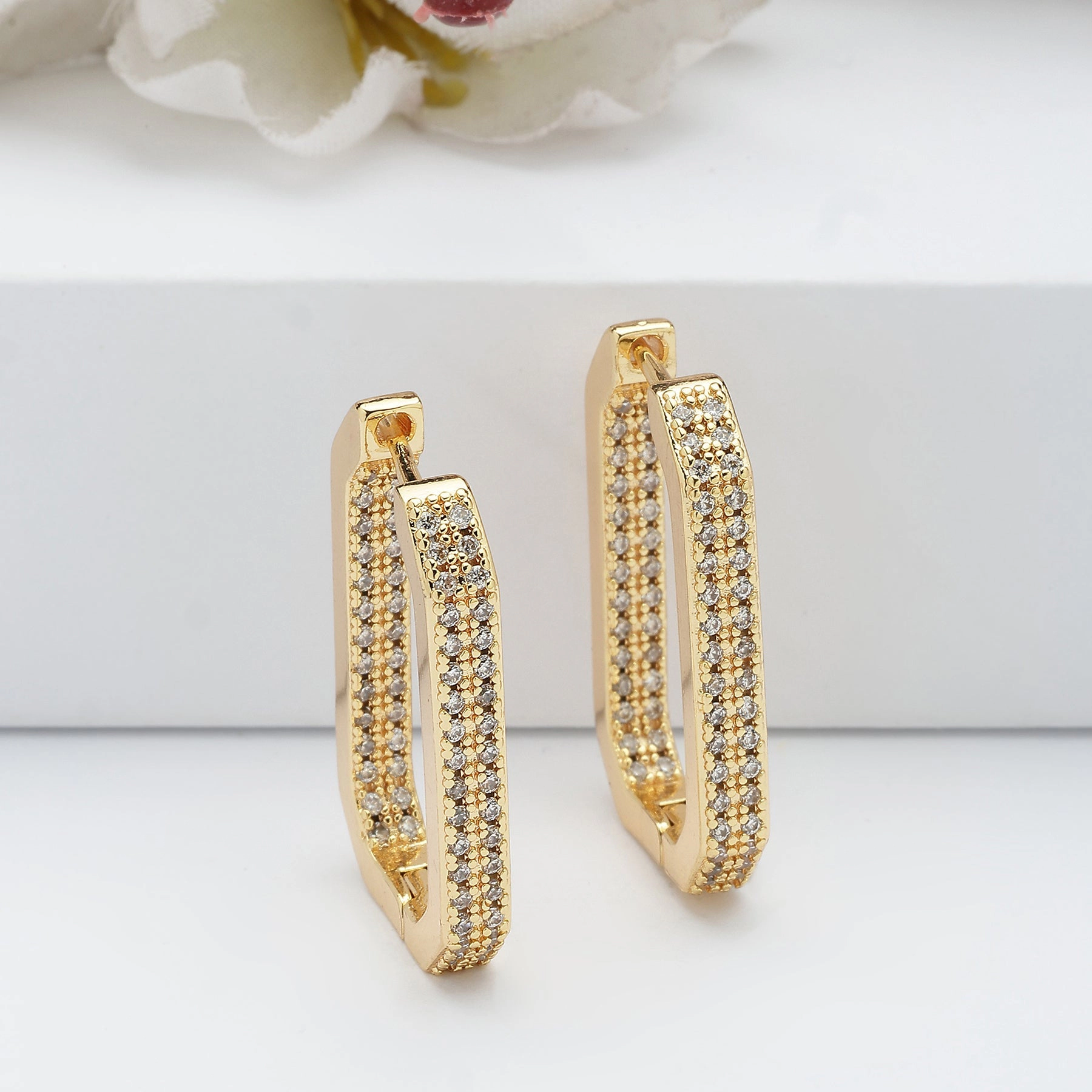 AGP PARIS Womens Sleek and Stylish Hoop Earrings