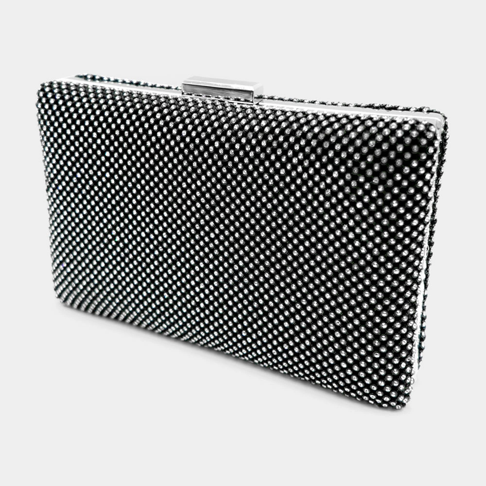 FASHNZFAB Bling Evening Clutch / Crossbody Bag Black
