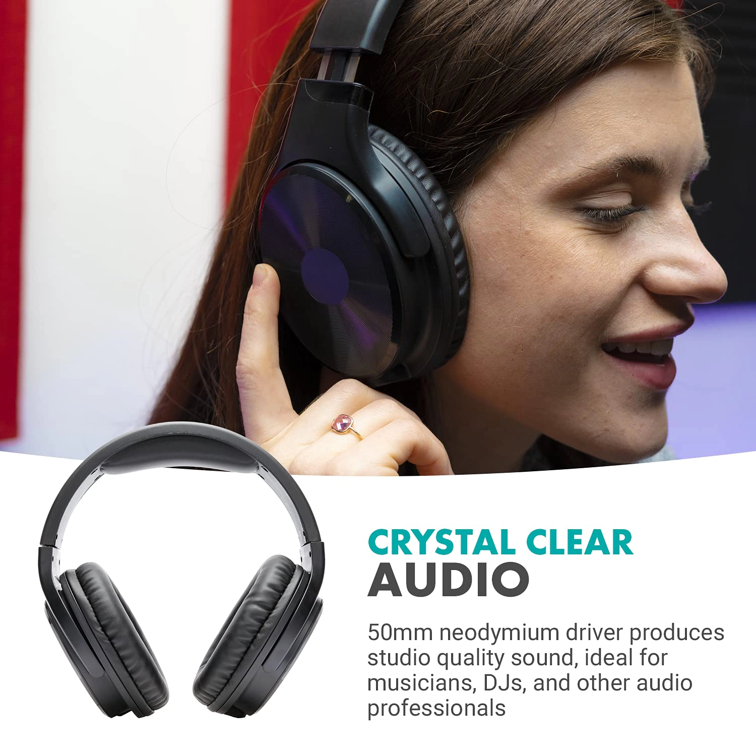 Movo MH-100 Hi-Fi Studio Headphones with Microphone