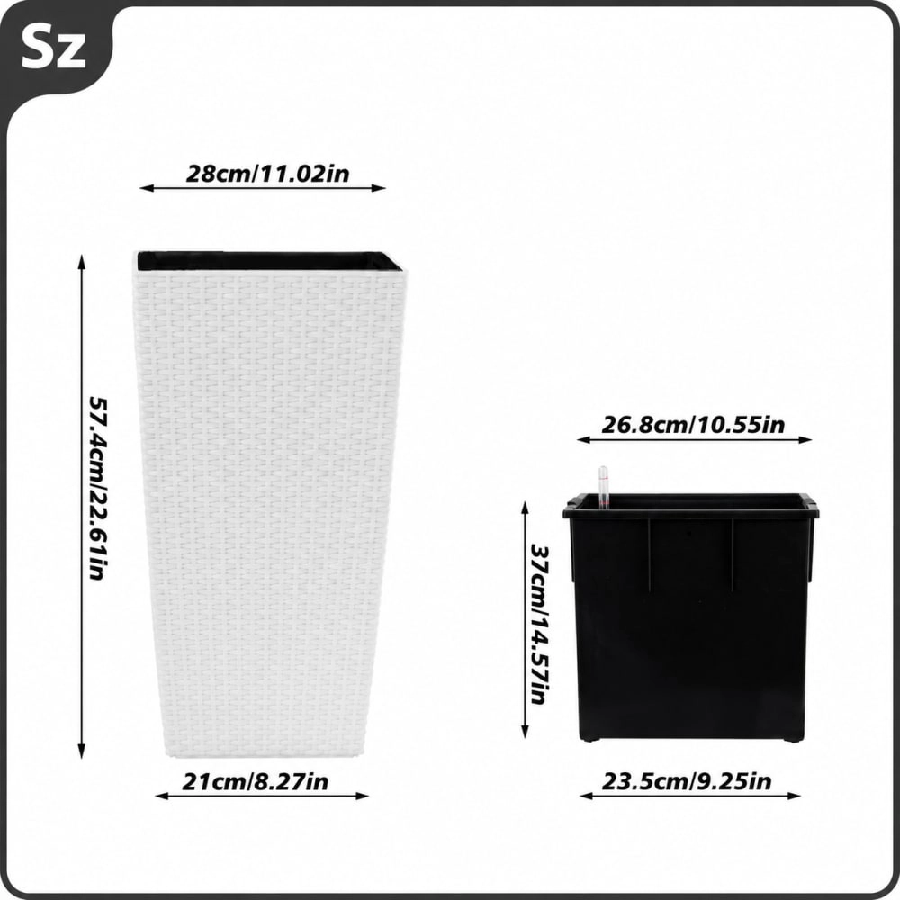 WOW PIONEER Tall Cylindrical Polypropylene Planter