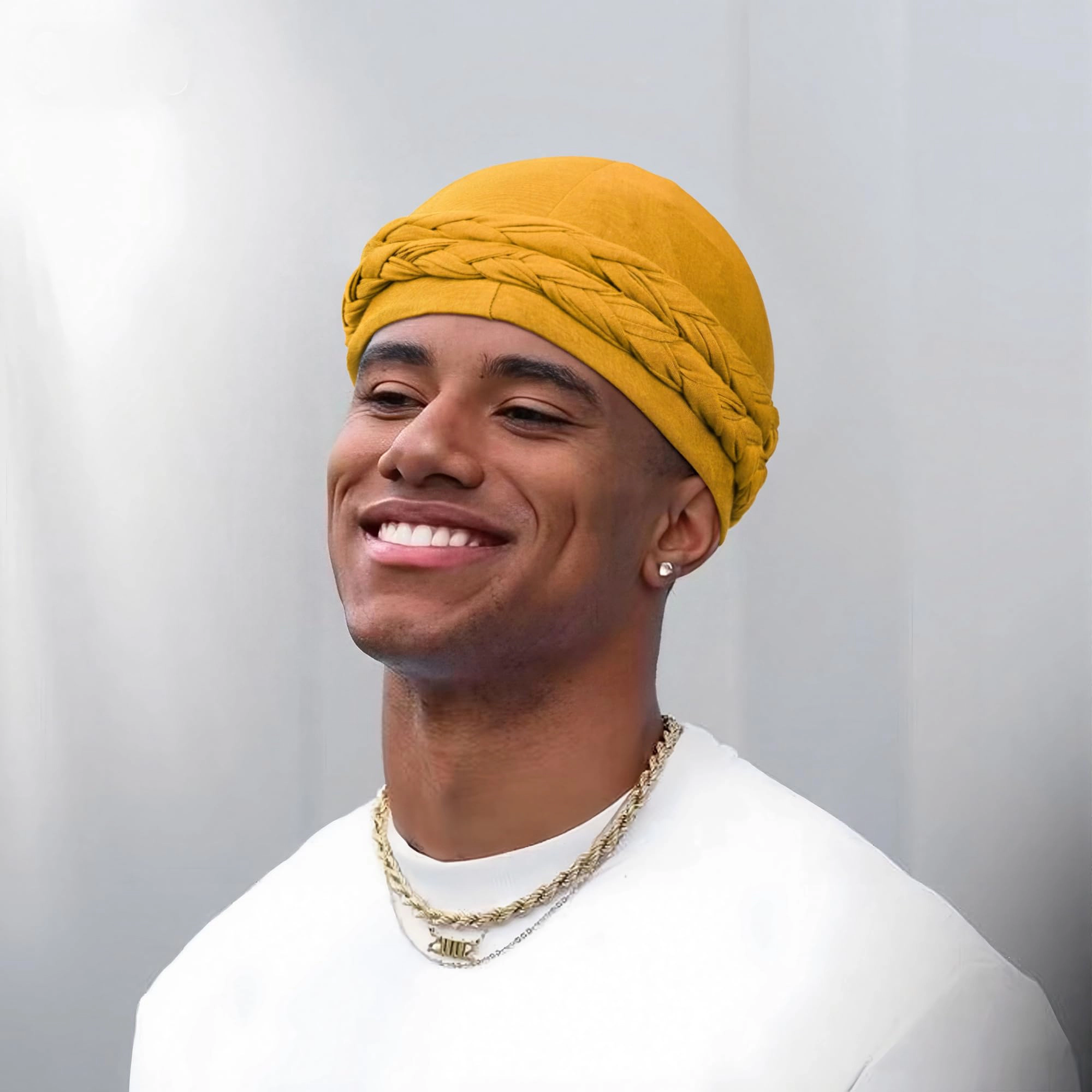 PIGFDK 6 Pack Satin Lined Turbans For Men  Silky Mens Turban Durag Waves Br& Hair Care
