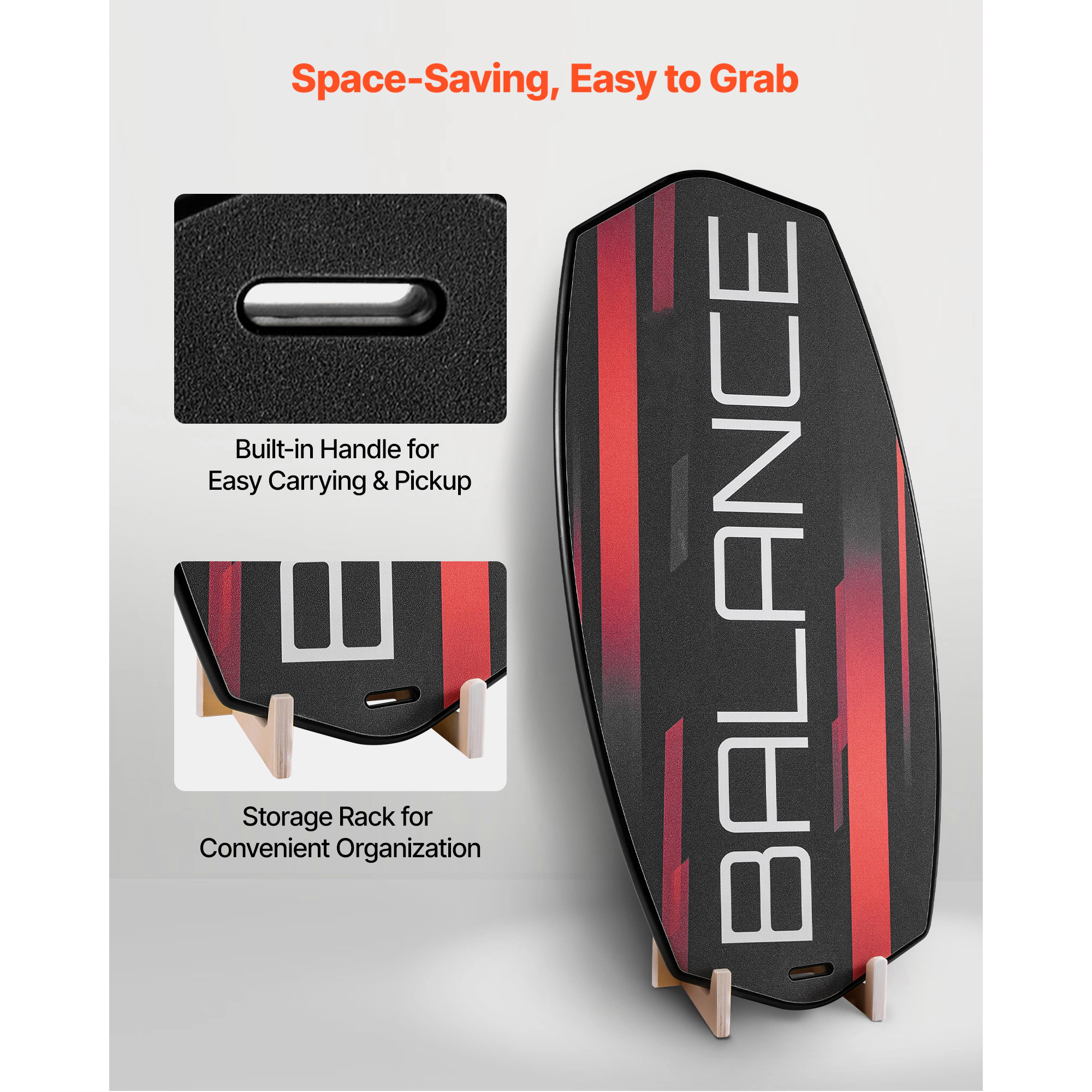 HONGGE Balance Board, Wobble Board Trainer for Adults, Premium Wooden Training Equipment