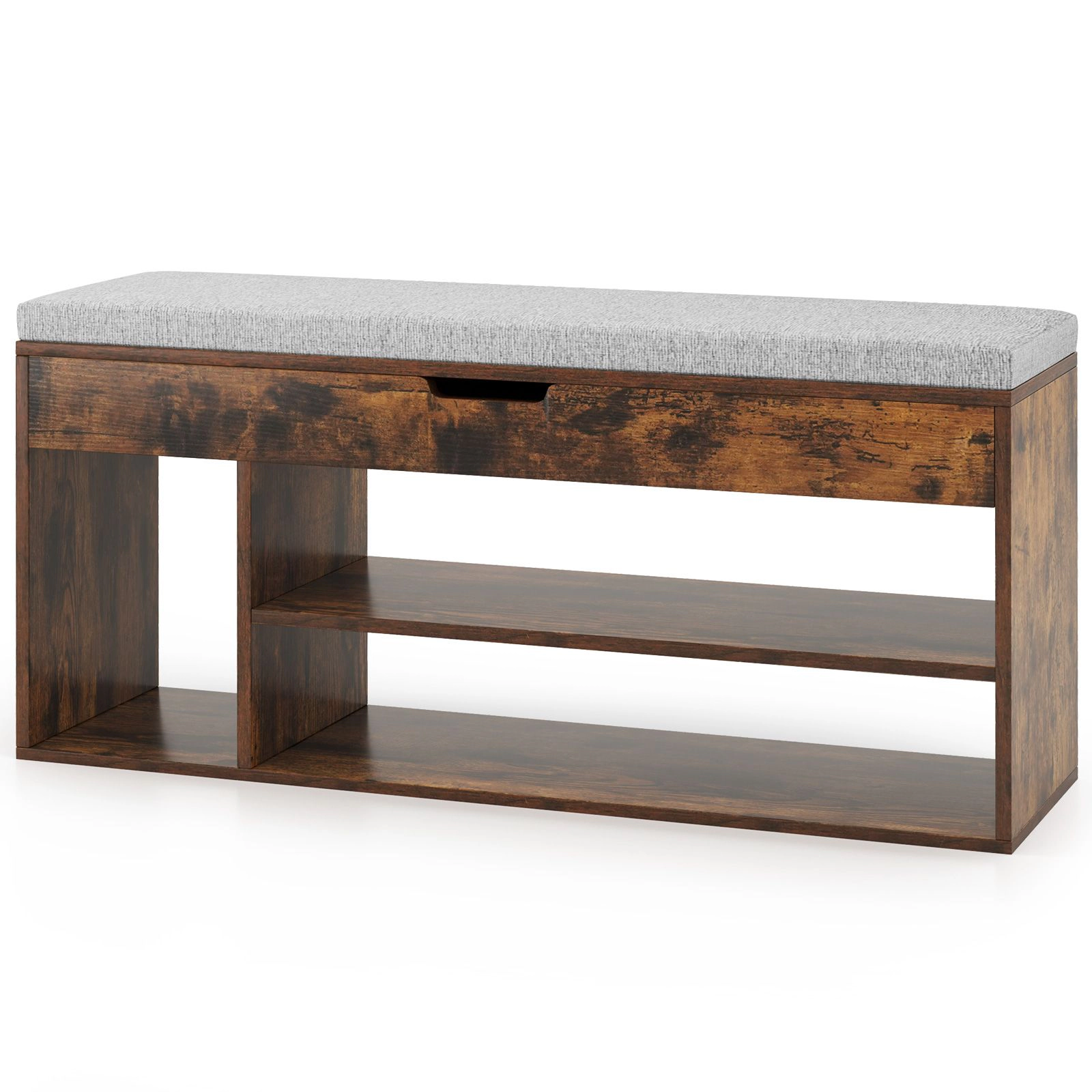 SlickBlue Entryway Shoe Bench with Hidden Storage Compartment