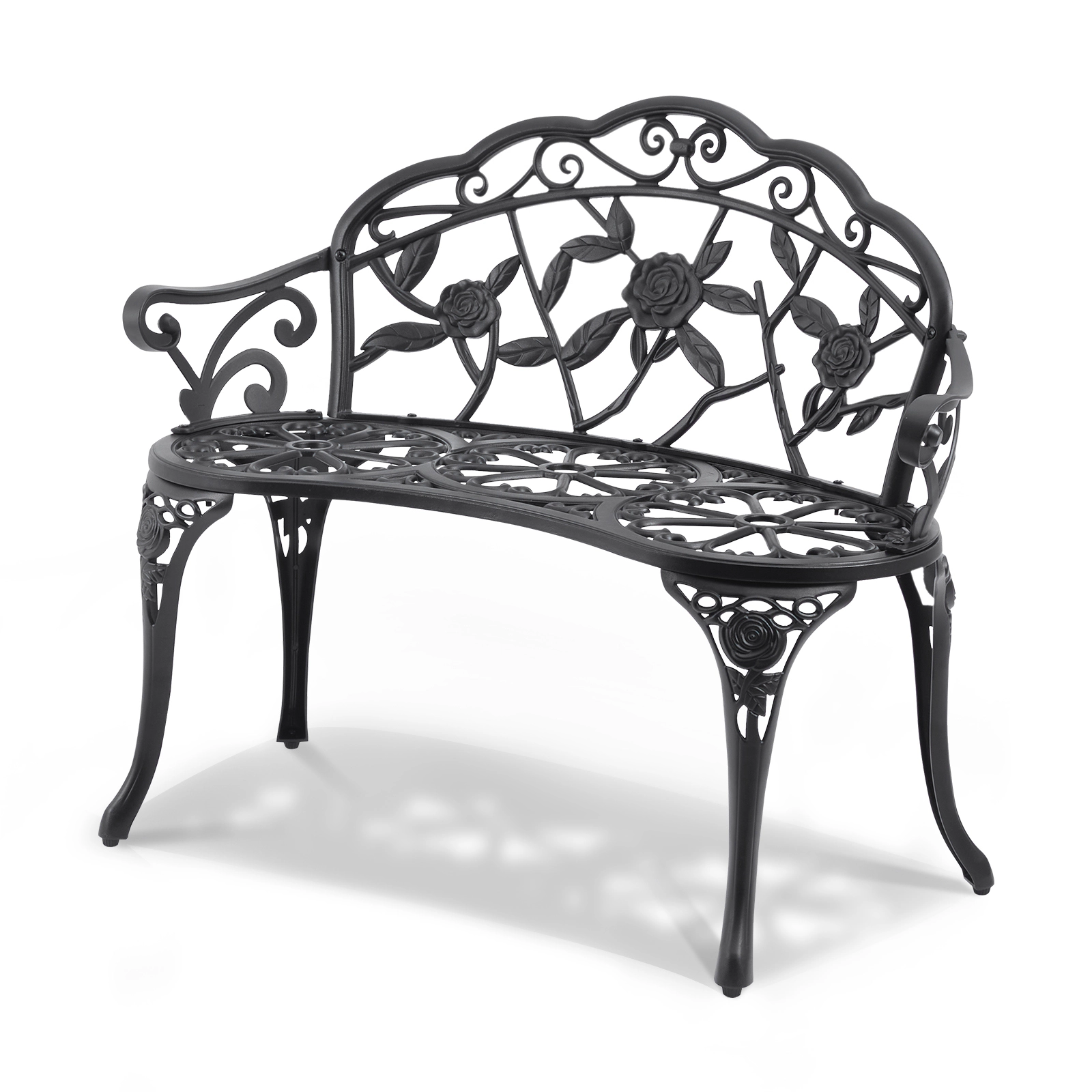 HONGGE Outdoor Bench Garden Bench Outdoor Garden Bench with Bench Patio Bench Garden