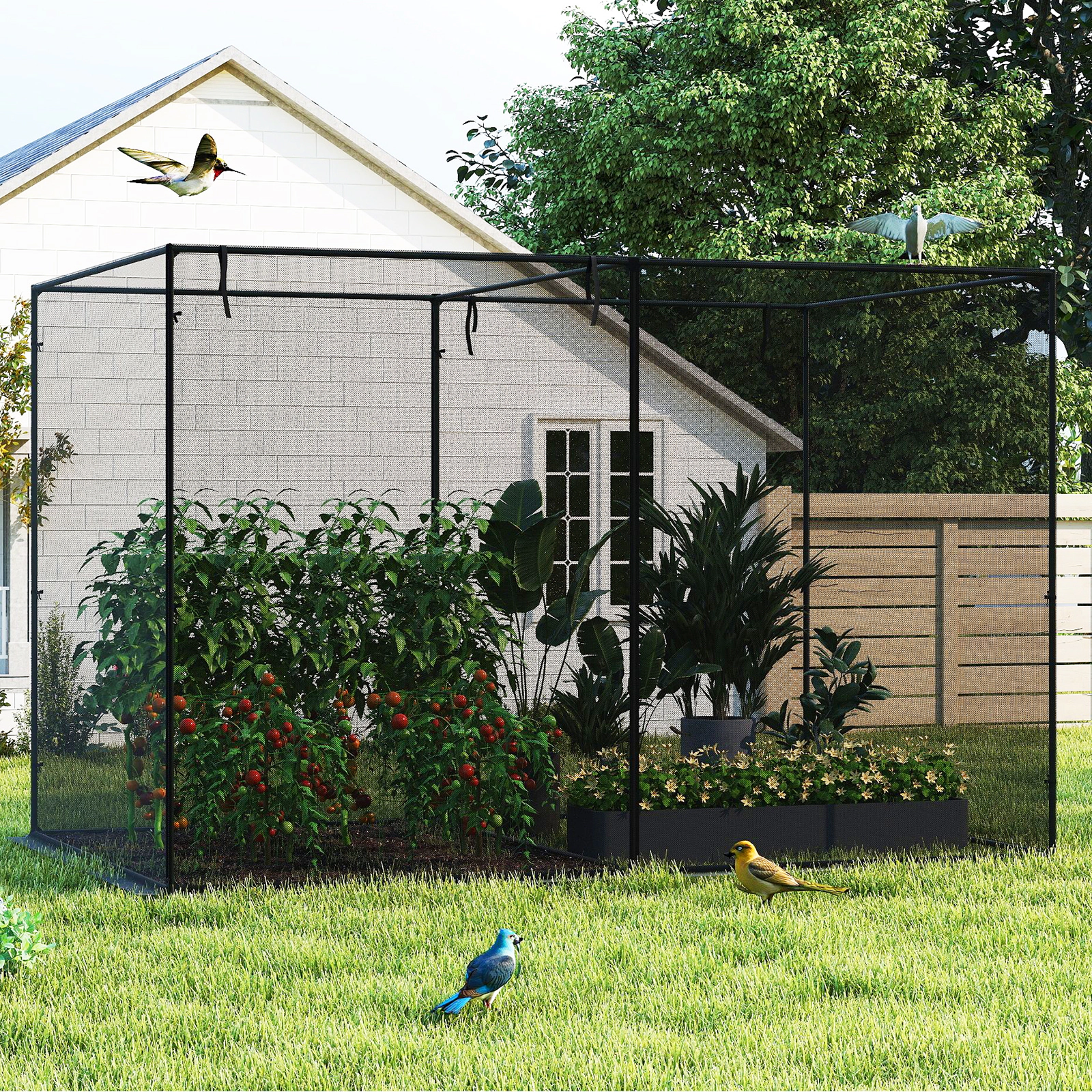 LJG Crop Cages with 6 Ground Nails for Garden Plant