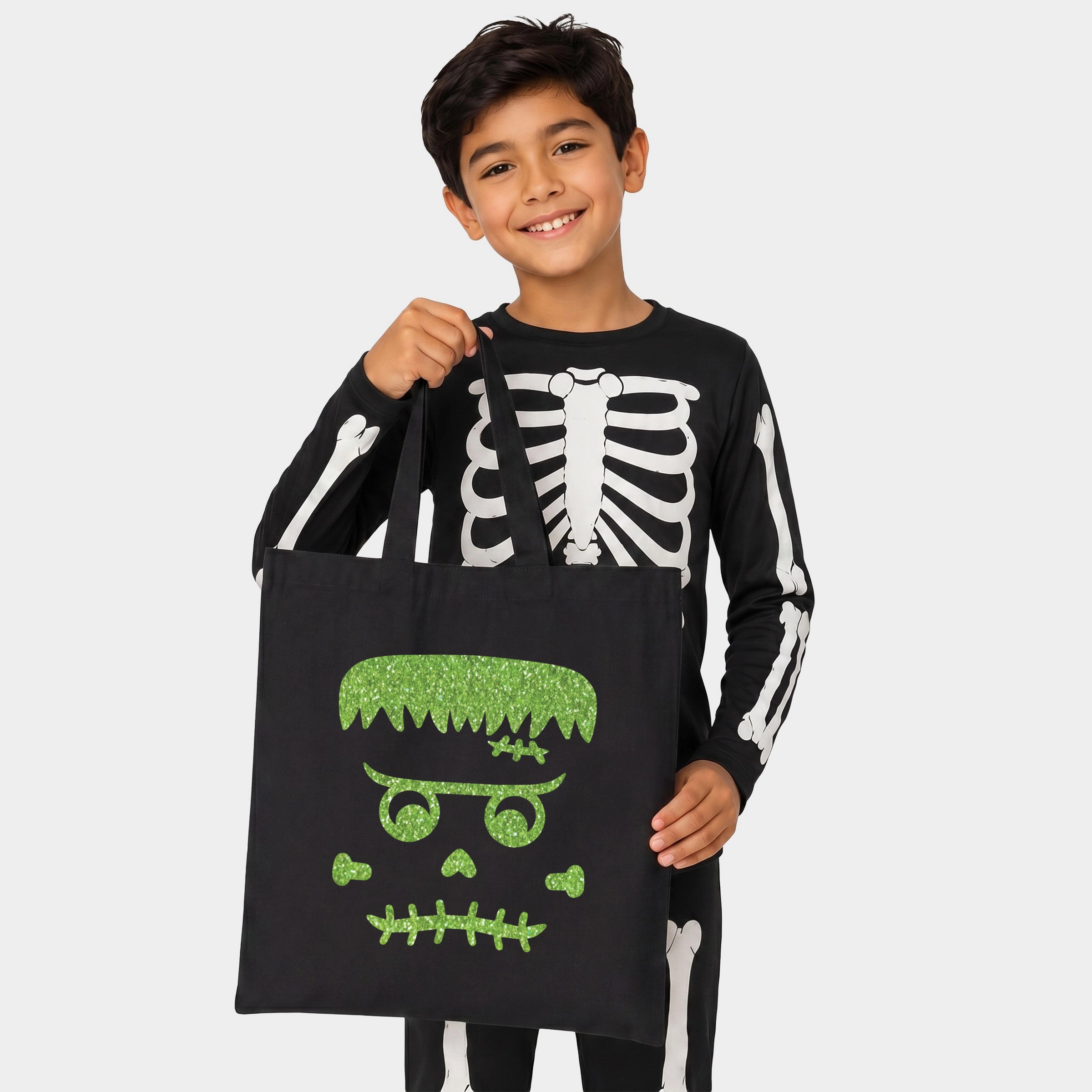 Simply Sage Market - Canvas Tote - Monster Face Glitter