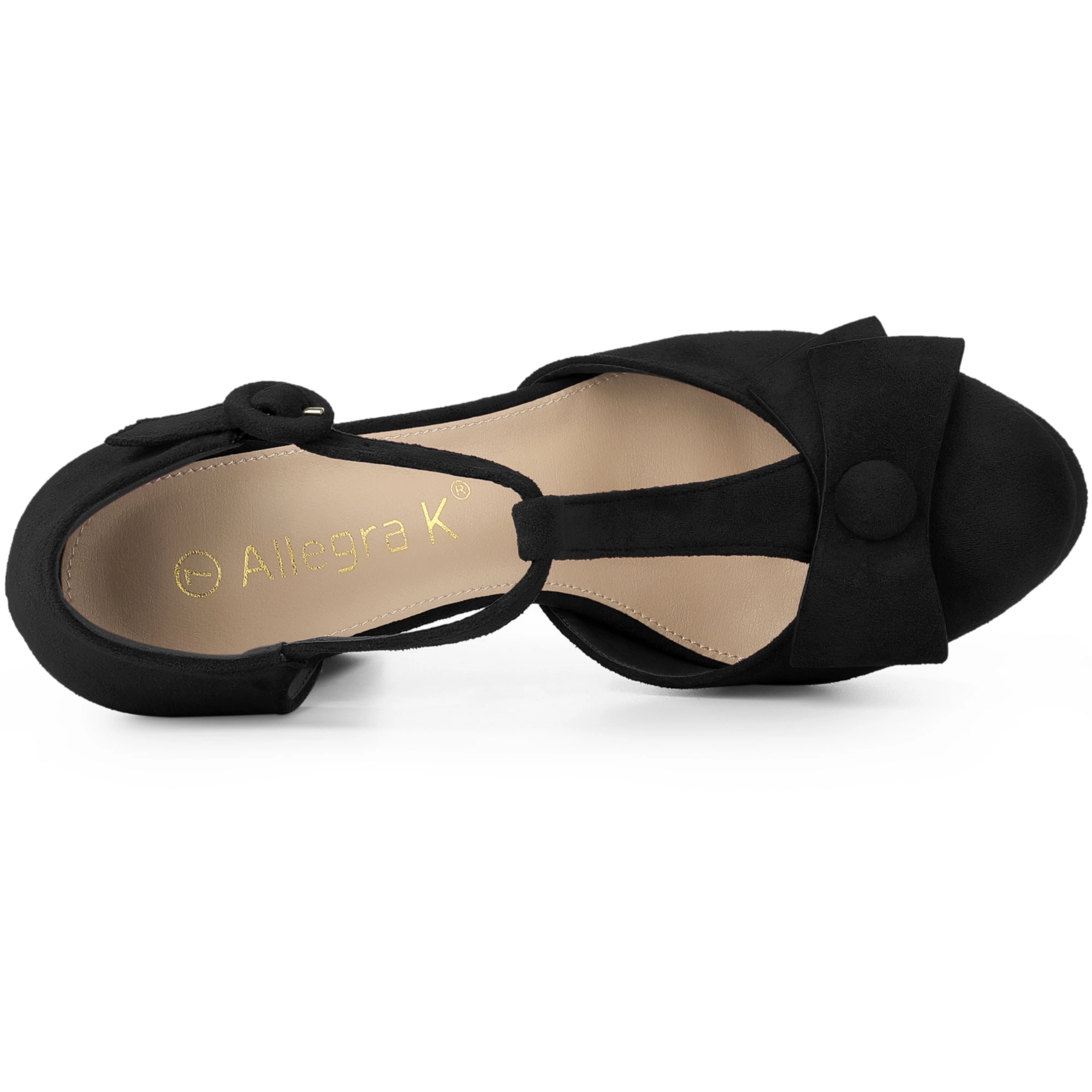 BLISSFUL STEP Women Party Chunky Platform Pumps Heels Dress Shoes