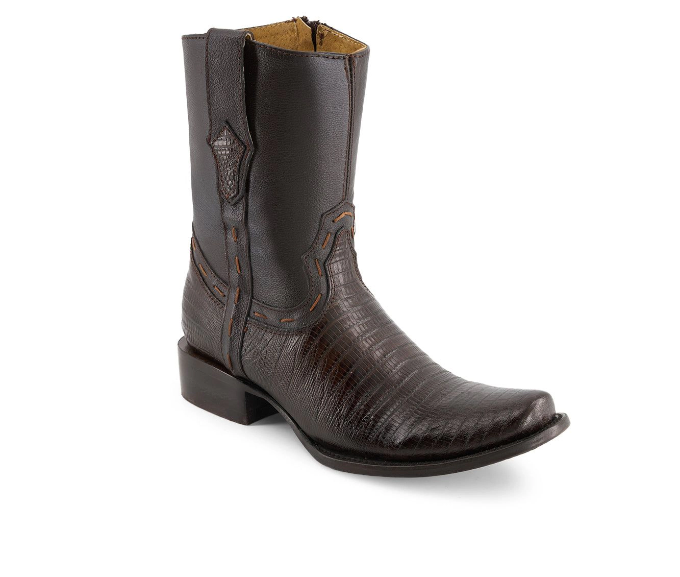 Forastero Mens Leather Cowboy Boots Square Toe
