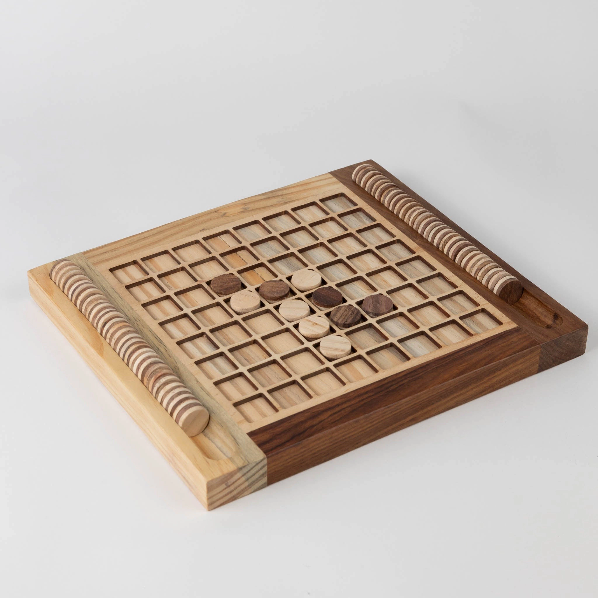 Ten Thousand Villages Handcarved Wood Reversi Game