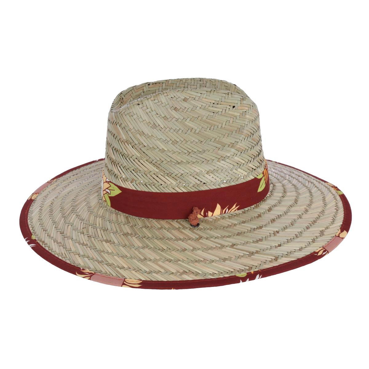 San Diego Hat Company Girl's Lifeguard Straw Hat with Sunflower Brim