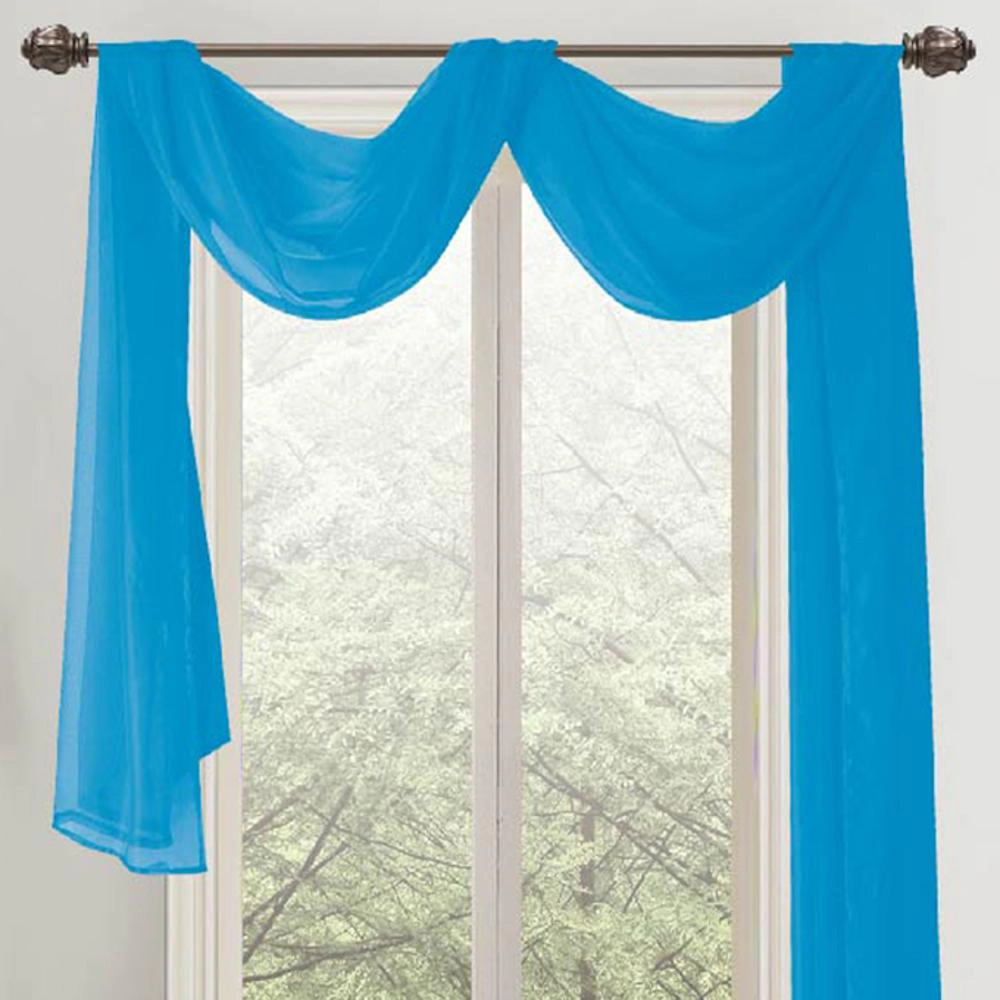 RT Designers Collection Celine Sheer Curtain Scarf Valance 55" x 216"