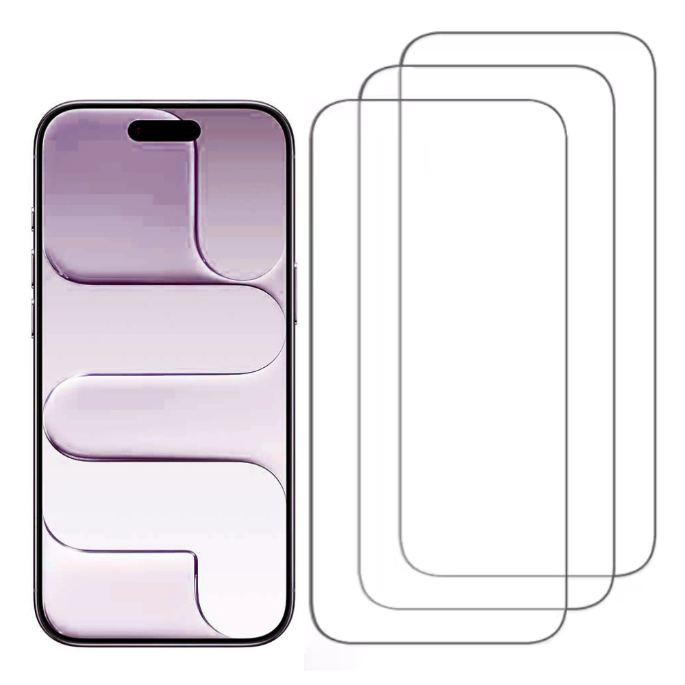 Qixxronics for iPhone Air (6.5 inch) Tempered Glass Screen Protector, Anti Scratch, Bubble Free, 3-Pack