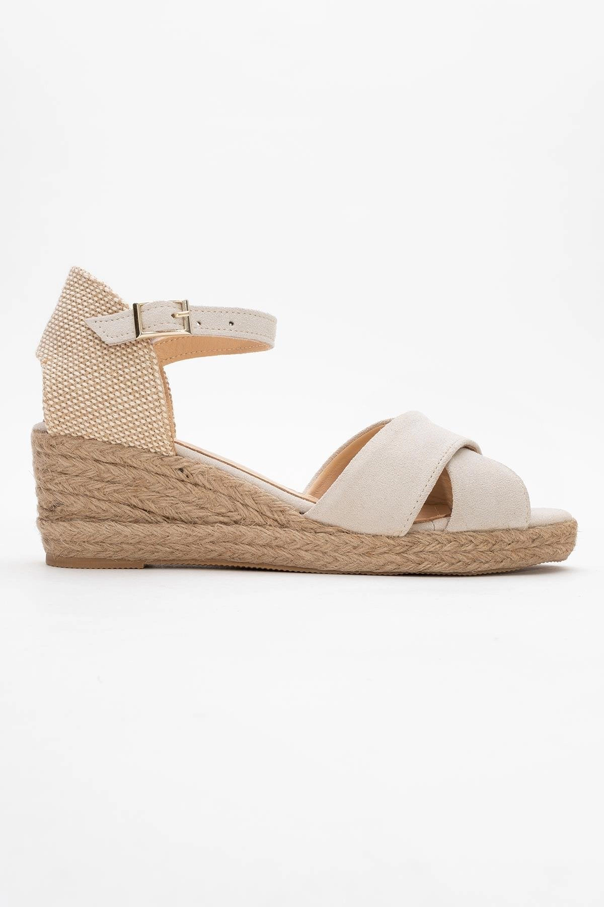Forever & Always Womens Miria Leather Platform Espadrille