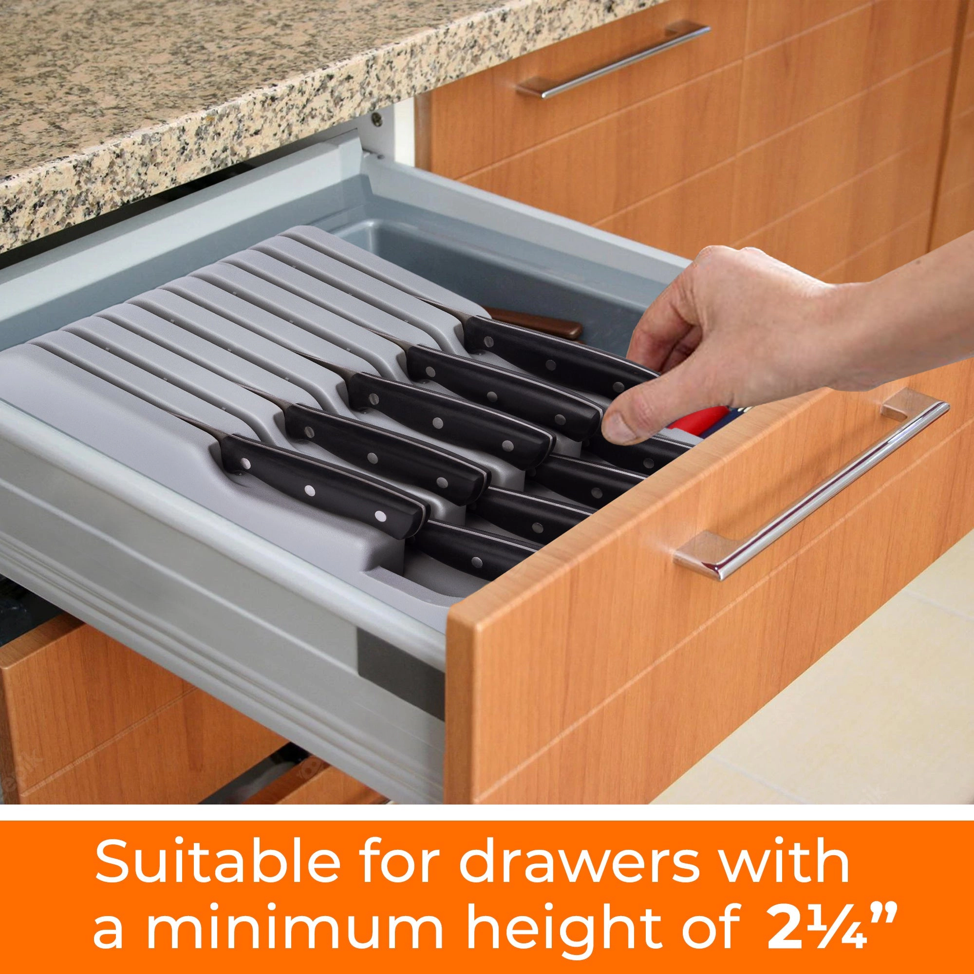 Cheer Collection Knife Drawer Organizer