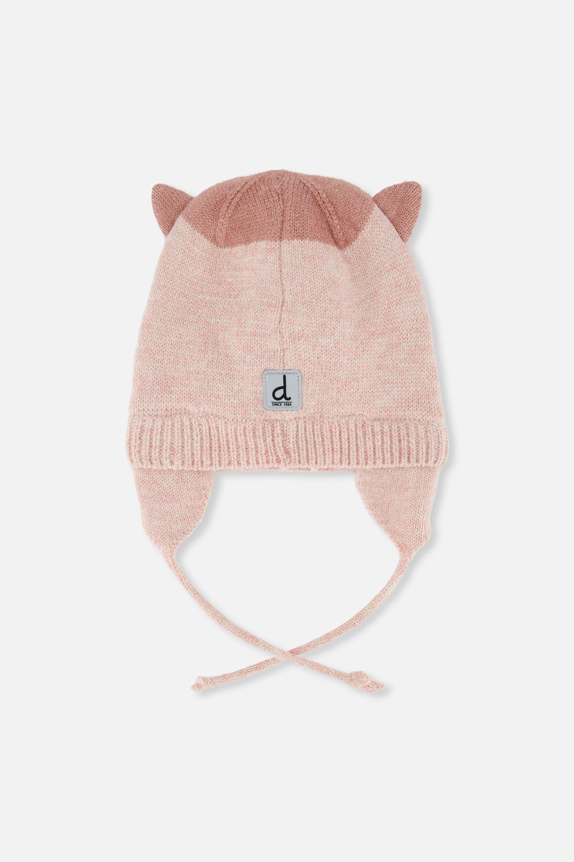 Deux par Girls Leopard Winter Knit Hat with Ear Flaps and Ears