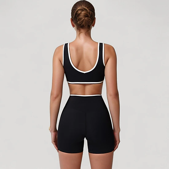 Anna-Kaci Women's High Waist Crossover Athletic Shorts with Stretch Fabric and Flattering V Front Waistband