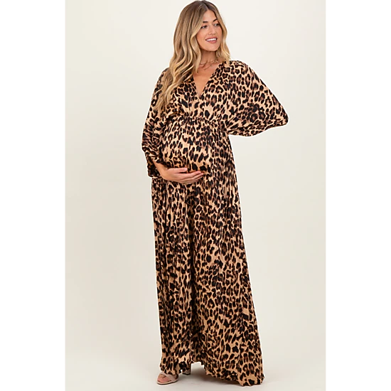 jcp maternity dresses Currant | PINK Crew-Neck Maternity Maxi Dress With Cape