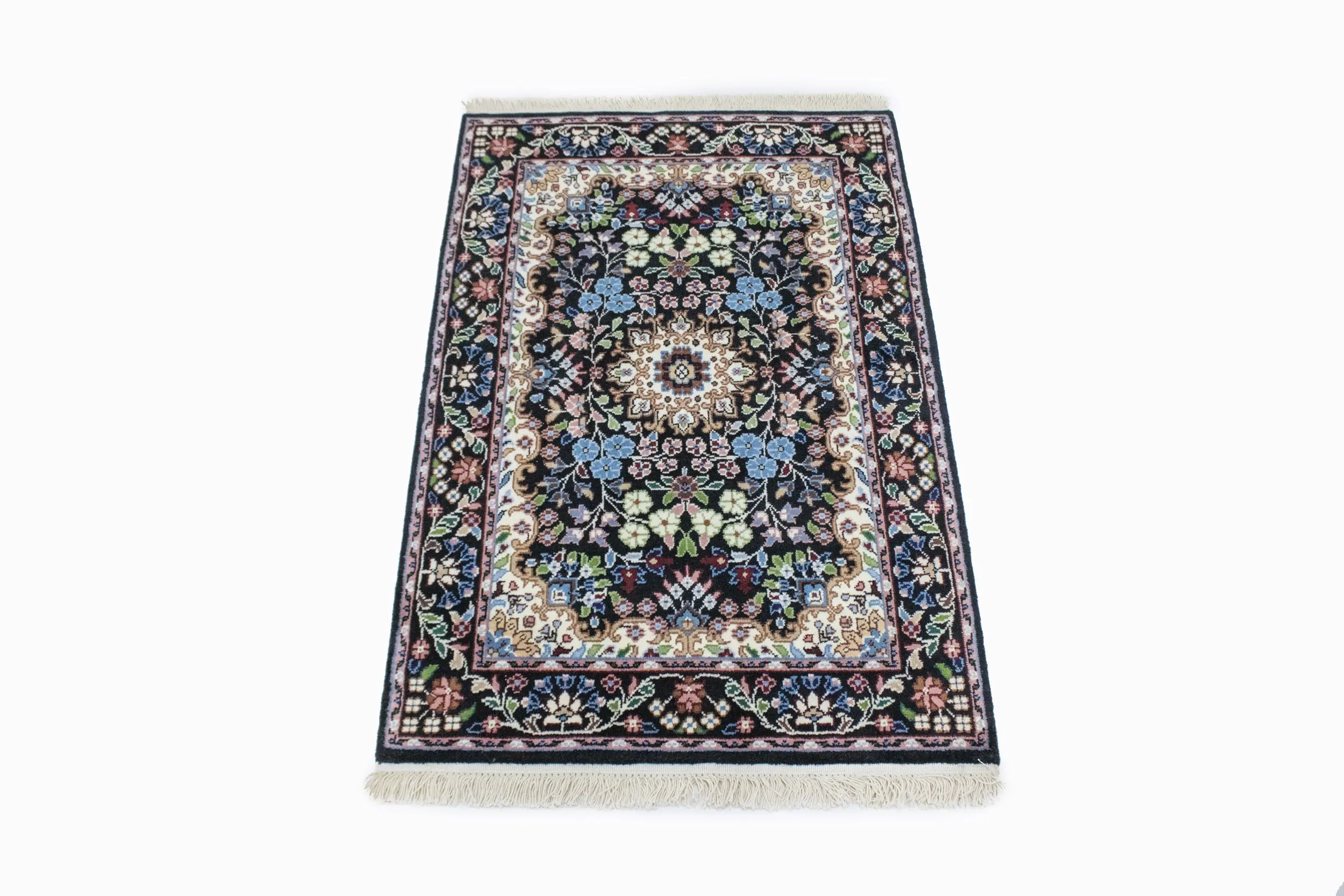 Magic Rugs Black Floral Kirman 3X4 Oriental Rug