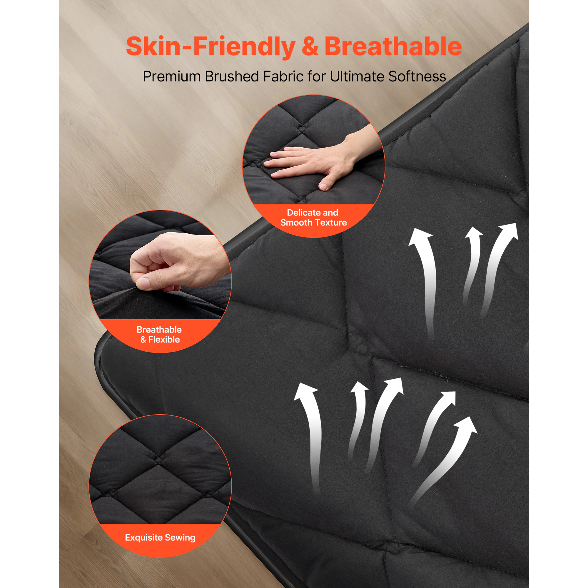 HONGGE Japanese Tatami Mat Foldable Mattress Futon with Storage Bag & Fastener 9-Layer Floor