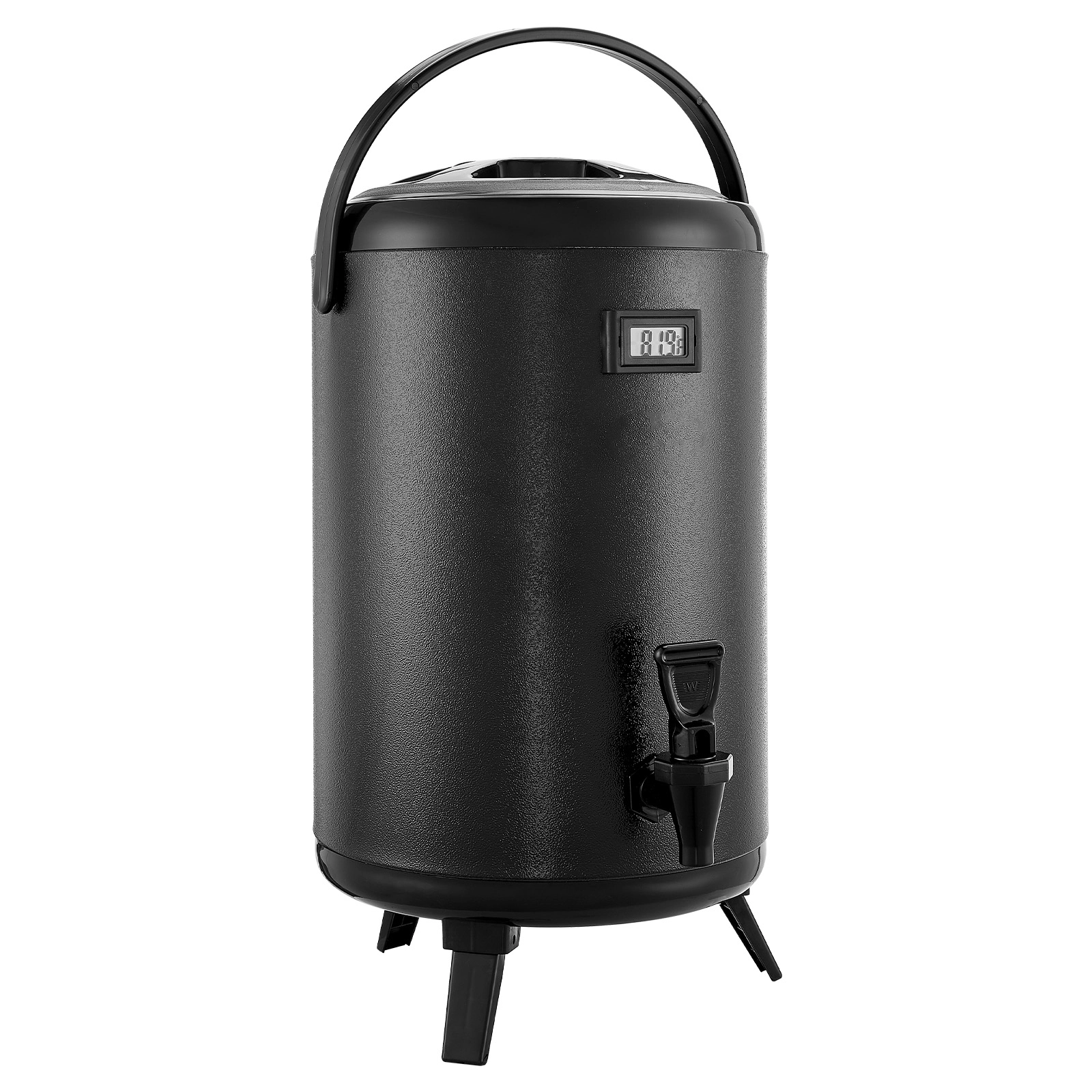HONGGE Insulated Beverage Dispenser / Stainless Steel Thermal Drink Server with Spigot & Temp Display Suitable for Hot