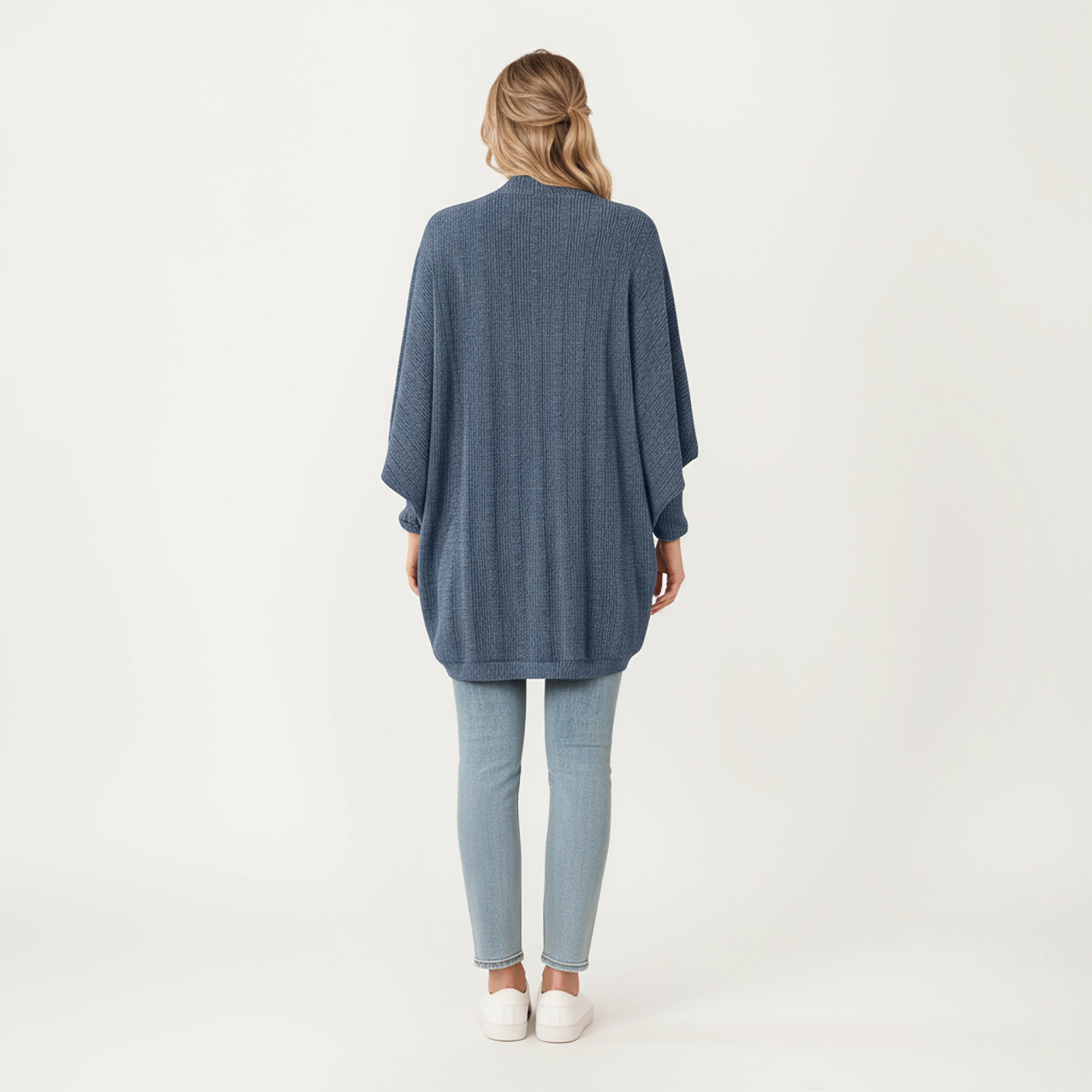 Anna-Kaci Women's Open Front Knit Cardigan with Dolman Sleeves and Relaxed Fit