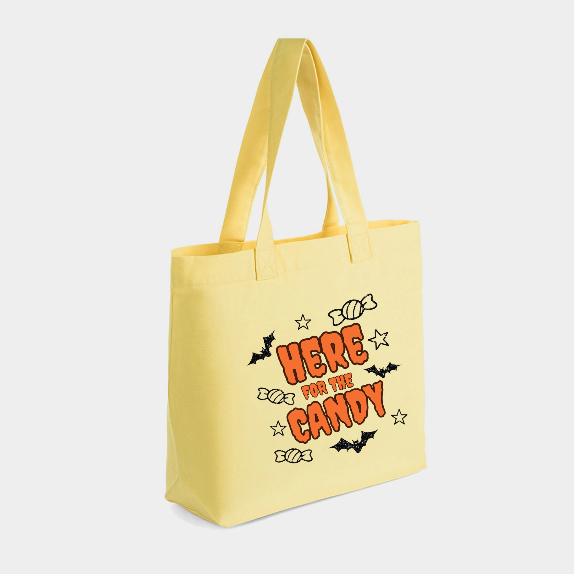 Simply Sage Market - Zippered Canvas Tote Here For The Candy Black Glitter