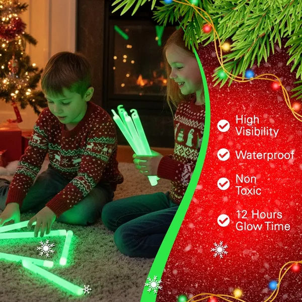 Sperric Glow Sticks, 6" Glow in the Dark Gift Toys & Party Favors, 12Hr Use Light Stick Toy for Emergency Use, 25Pcs