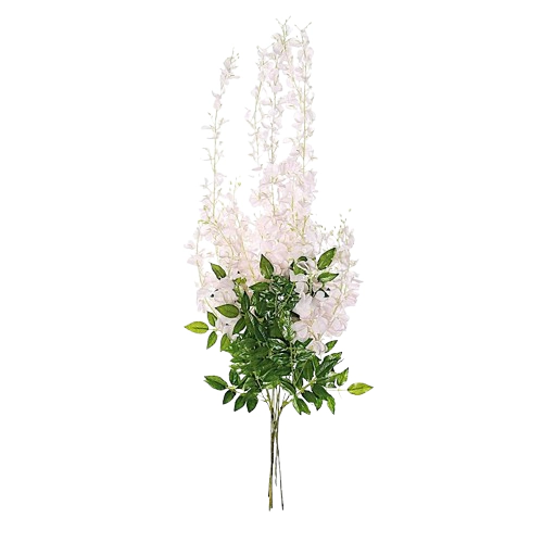 Home Collection Pack of 5 44-Inch Artificial Silk Wisteria Hanging Flower Vine Bushes