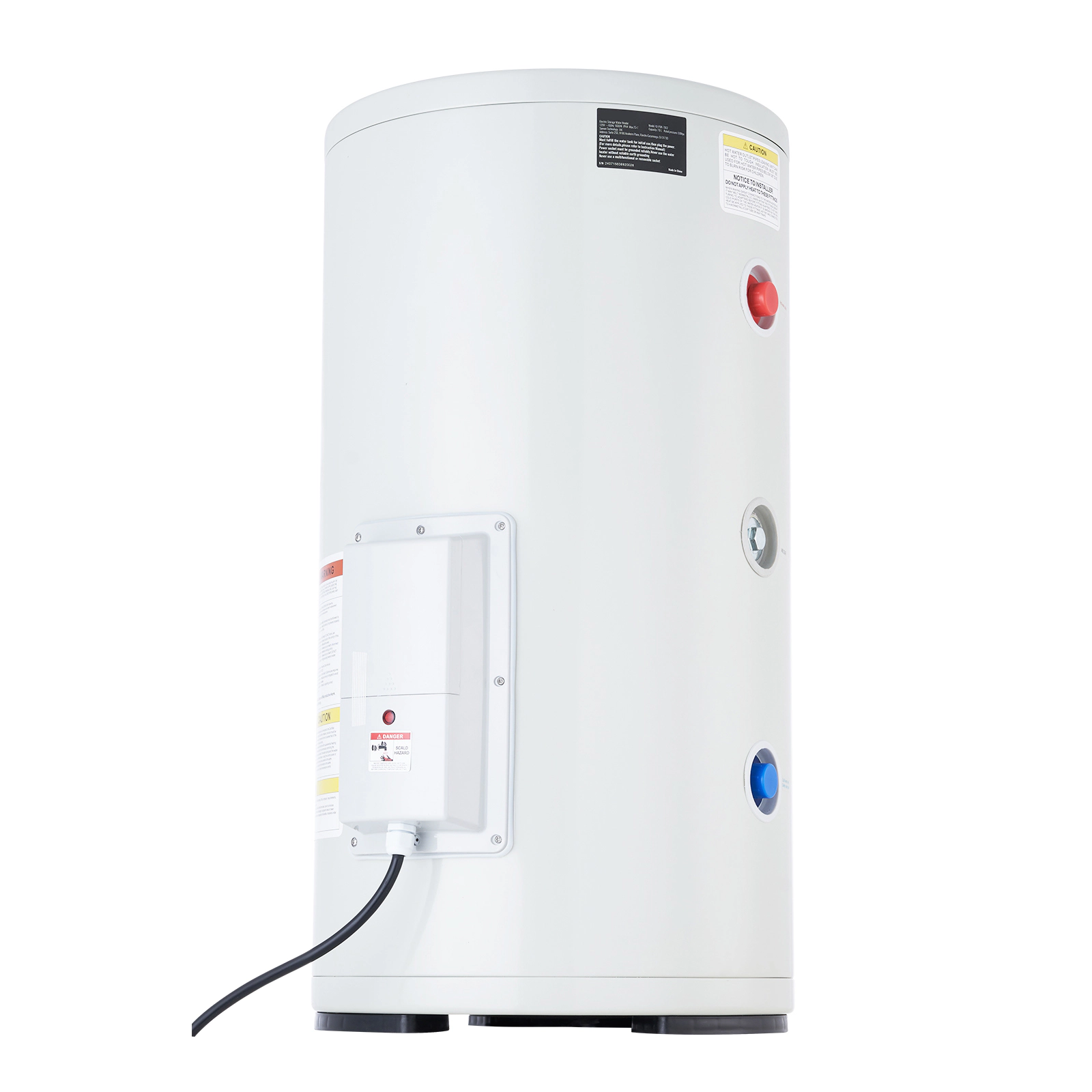 HONGGE Electric Water Heater Tank Instant Hot Water Heater 1.6Kw Tankless Water Heater w/ LED Display Knob Control IPX4