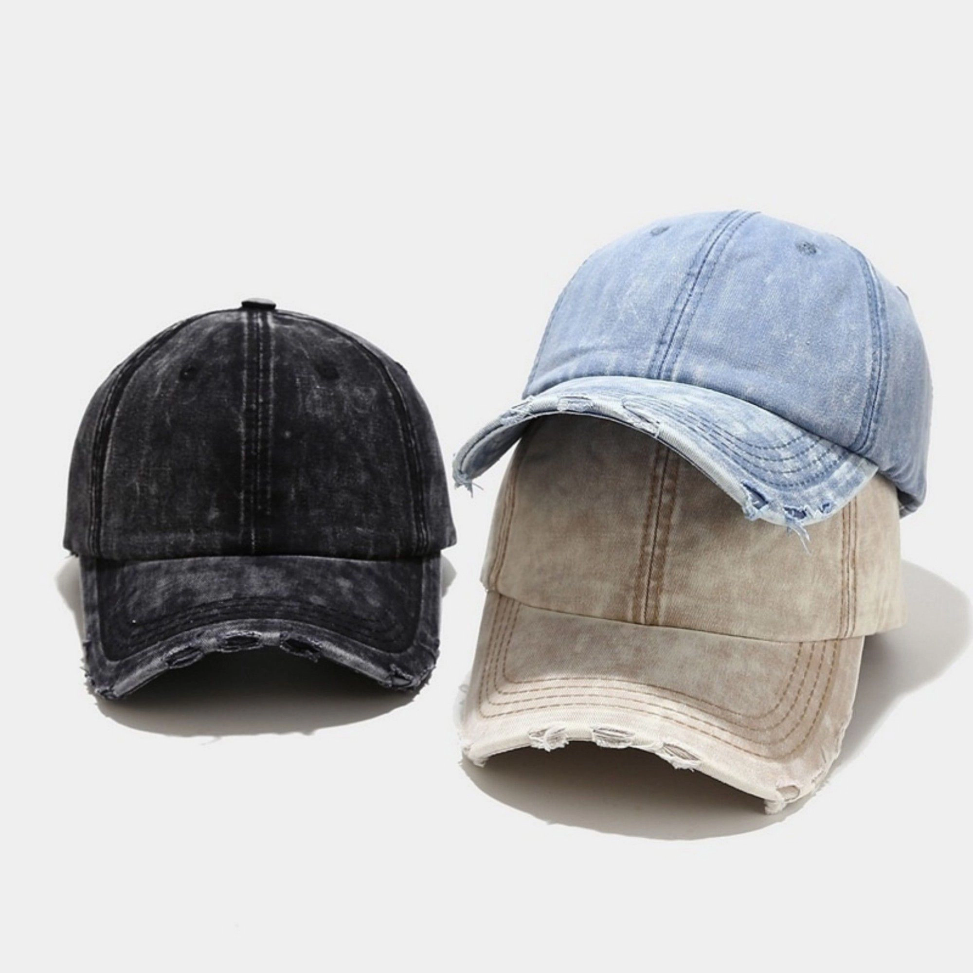 Anna-Kaci Women's Distressed Washed Baseball Cap with Curved Brim