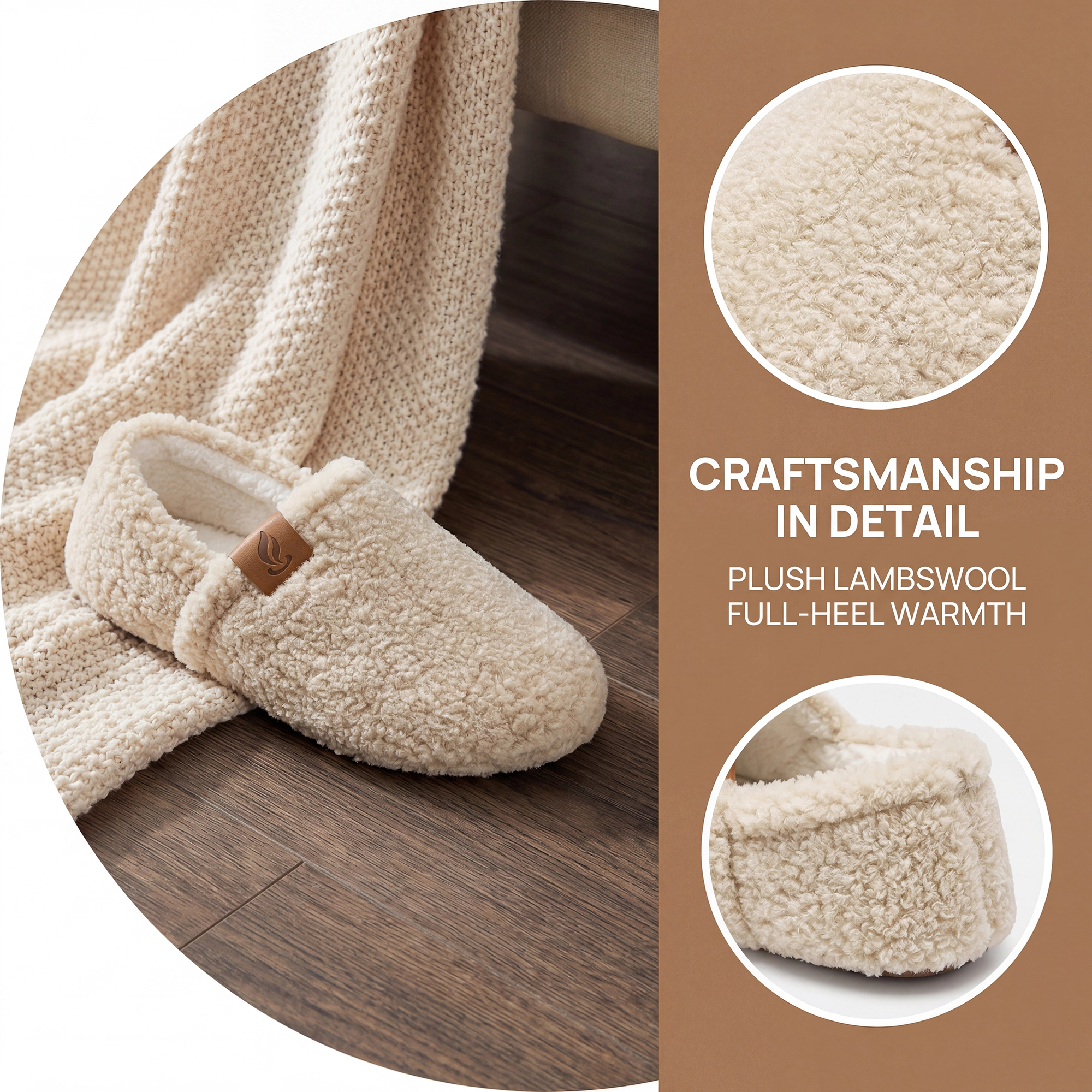 BLISSFUL STEP Women's Warm Breathable Indoor Outdoor Non-Slip House Slippers