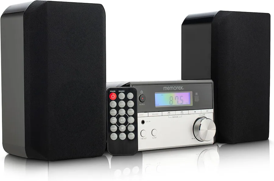 Memorex MCD200 Bluetooth CD Micro System - 10W Stereo, Dual Speakers, USB & FM