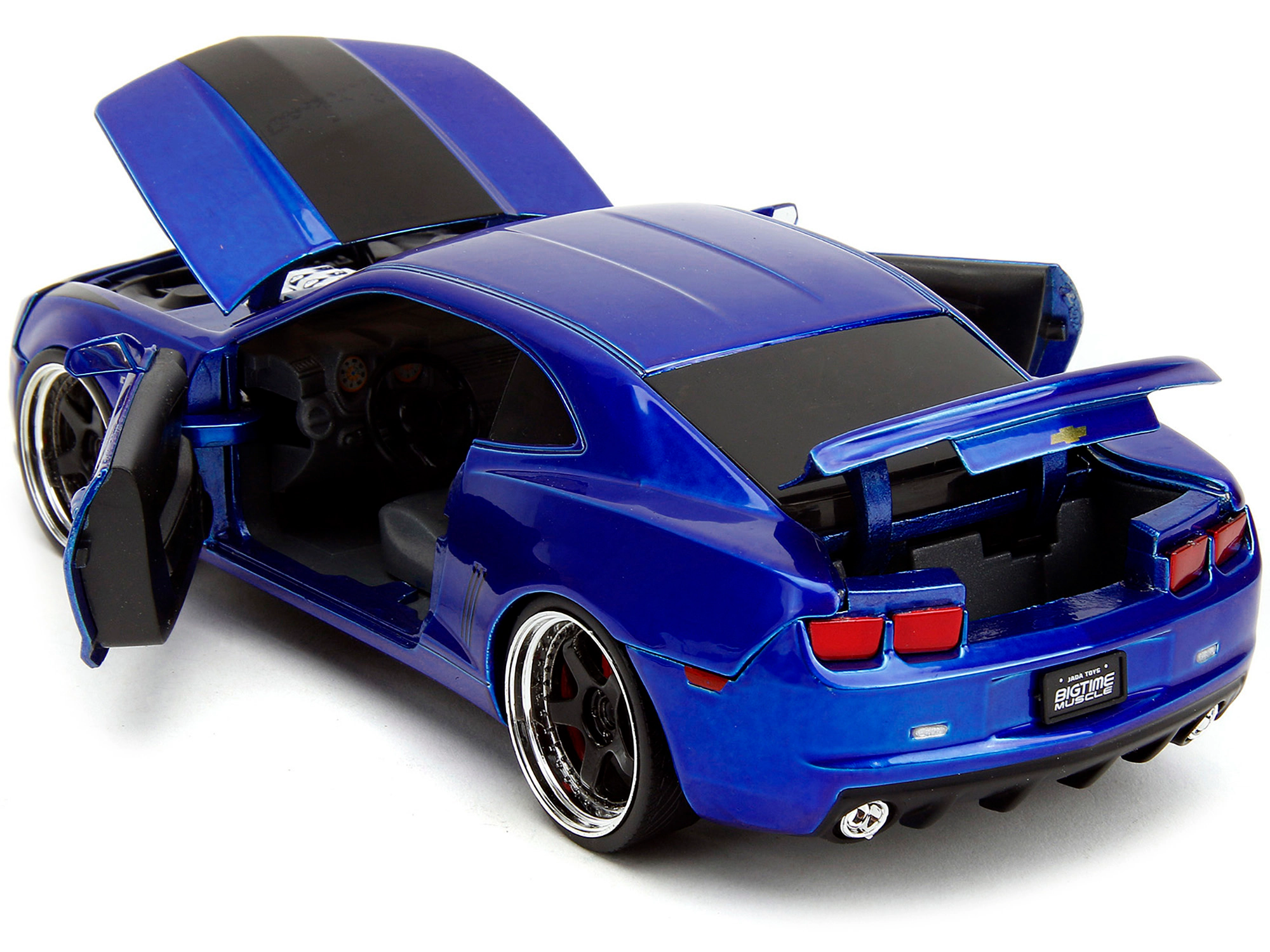 Jada 2010 Chevrolet Camaro Candy Blue with Black Hood "Bigtime Muscle" Series 1/24 Diecast Model Car by Jada