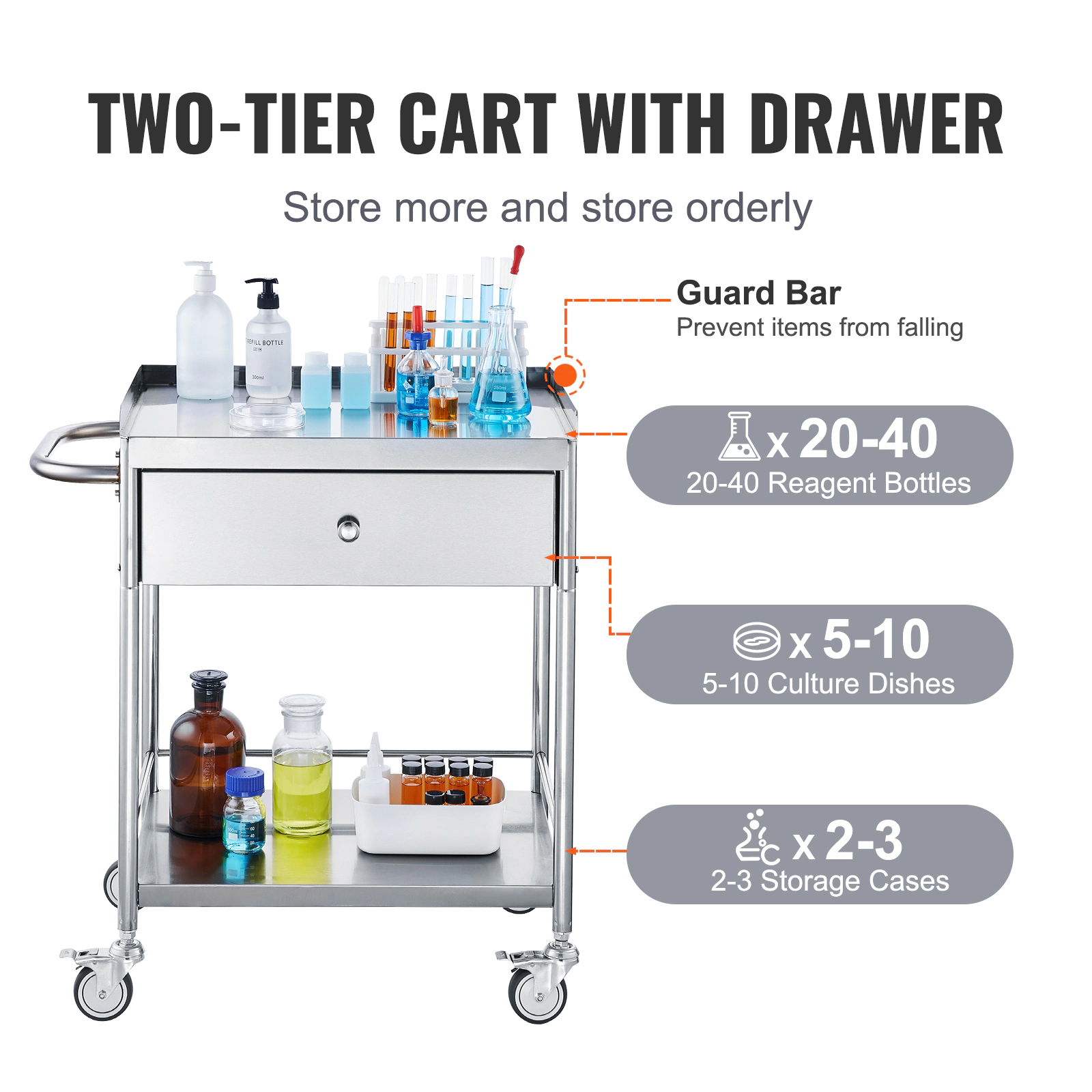 HONGGE Medical Lab Cart