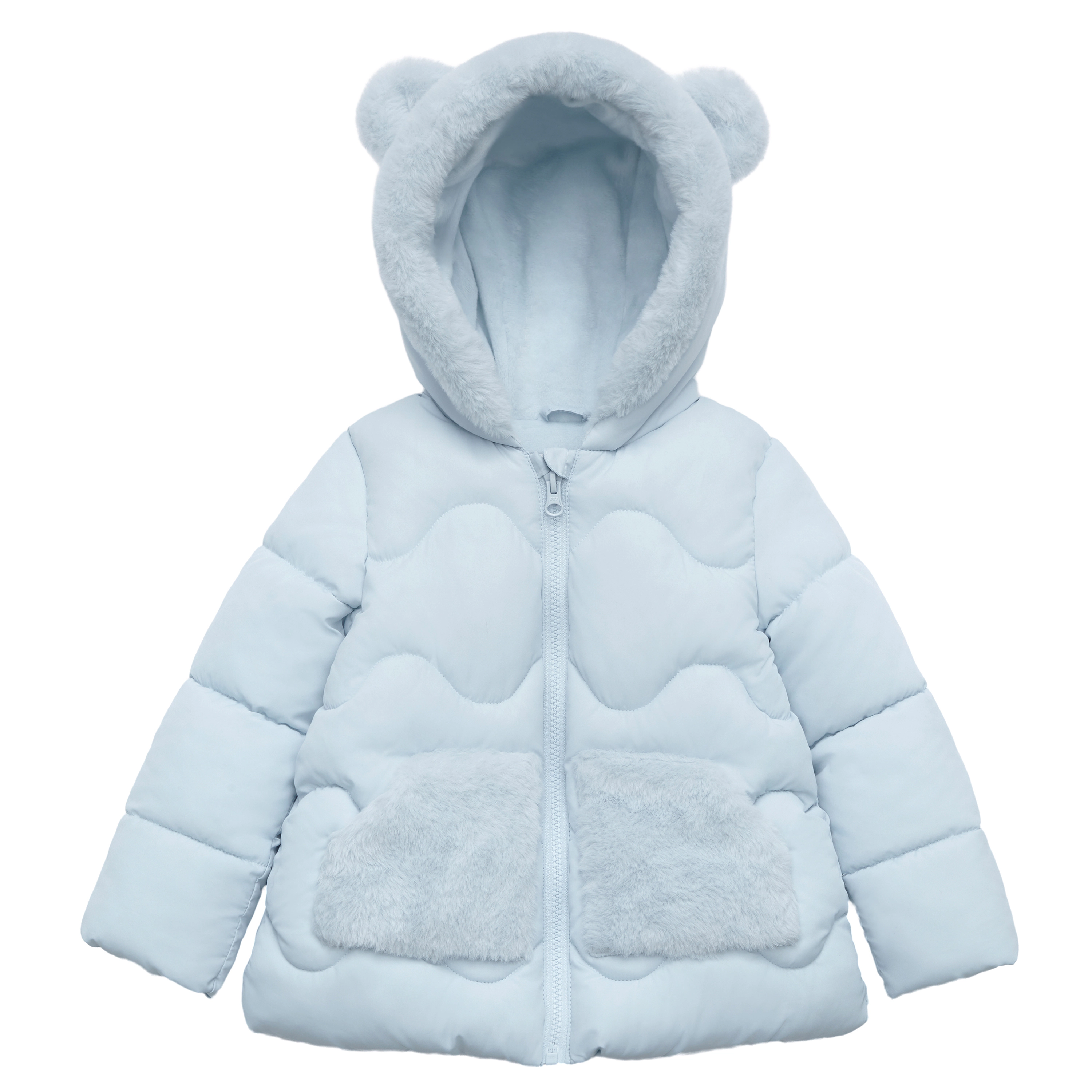 Rokka&Rolla Baby Girls Mini Fur Lined Puffer Jacket