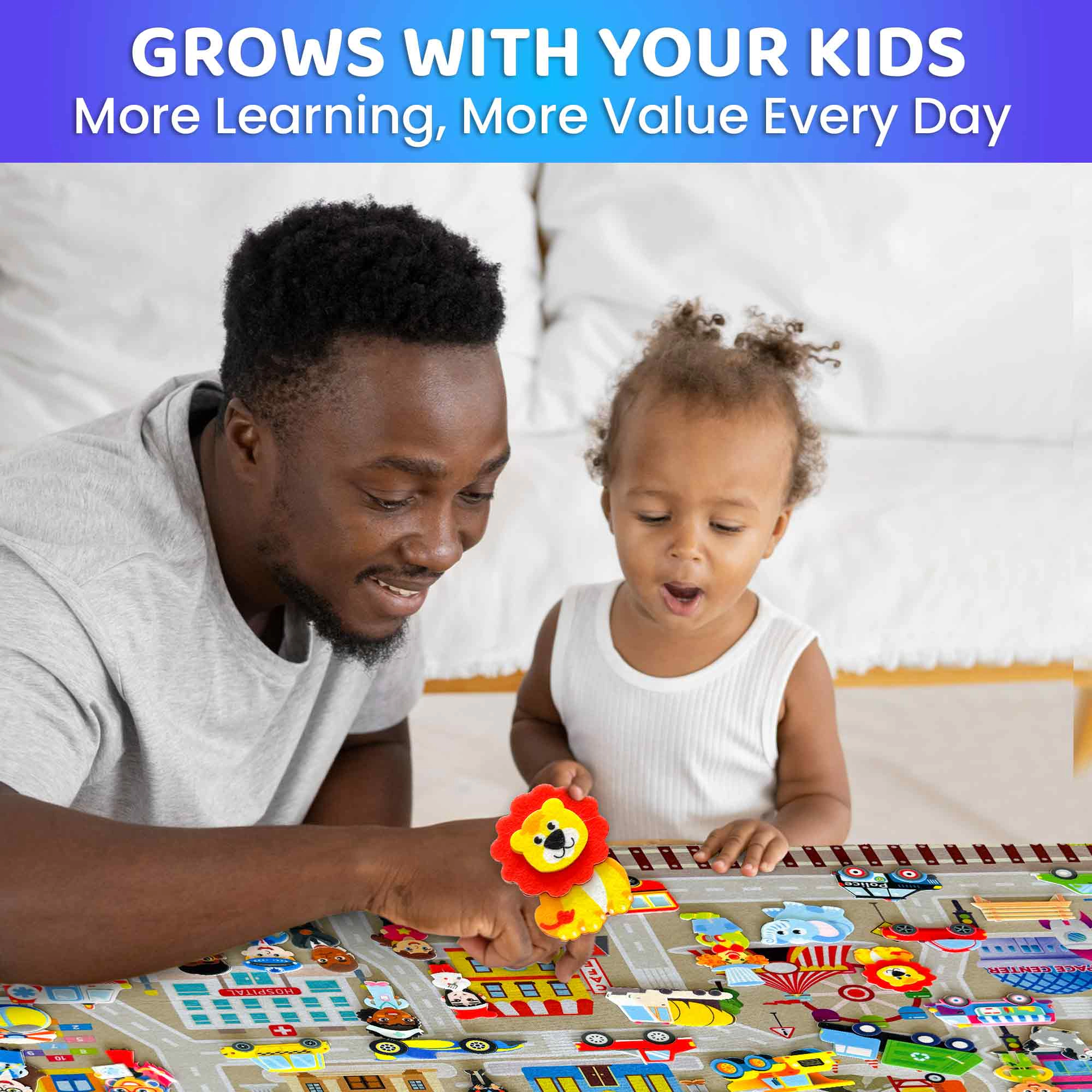 QUOKKA ABC Felt Board Learning Set, Interactive Alphabet & Preschool Activities, Ages 3+
