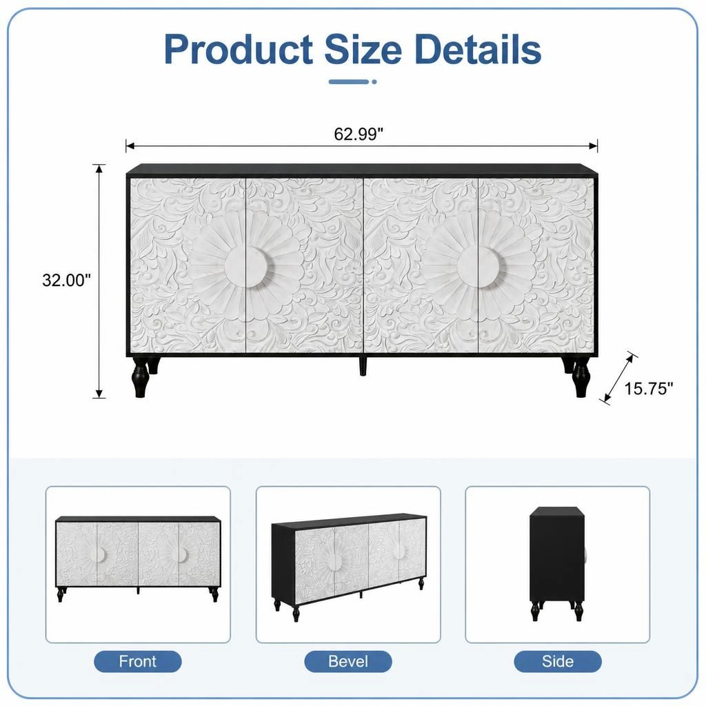 GOODSILO Large Capacity Freestanding Storage Cabinet