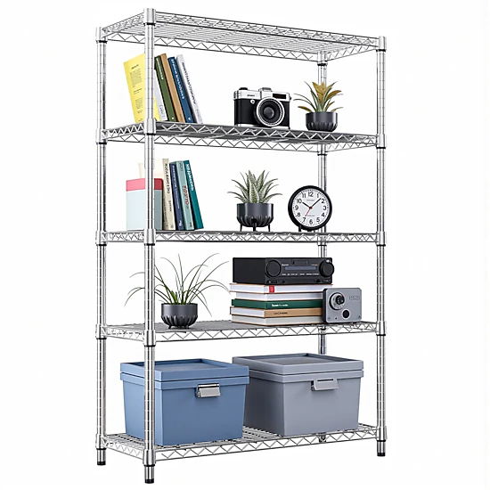 Flynama 5 Tier Heavy Duty Steel Storage Rack 1750lb 72 in. H Adjustable Shelving Unit for Home Kitchen and Garage