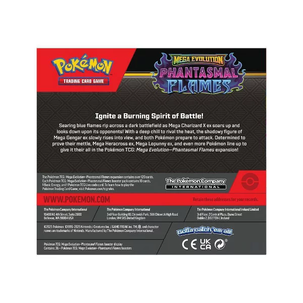 Pokémon TCG Mega Evolution—Phantasmal Flames Booster Display Box - 36 Booster Packs