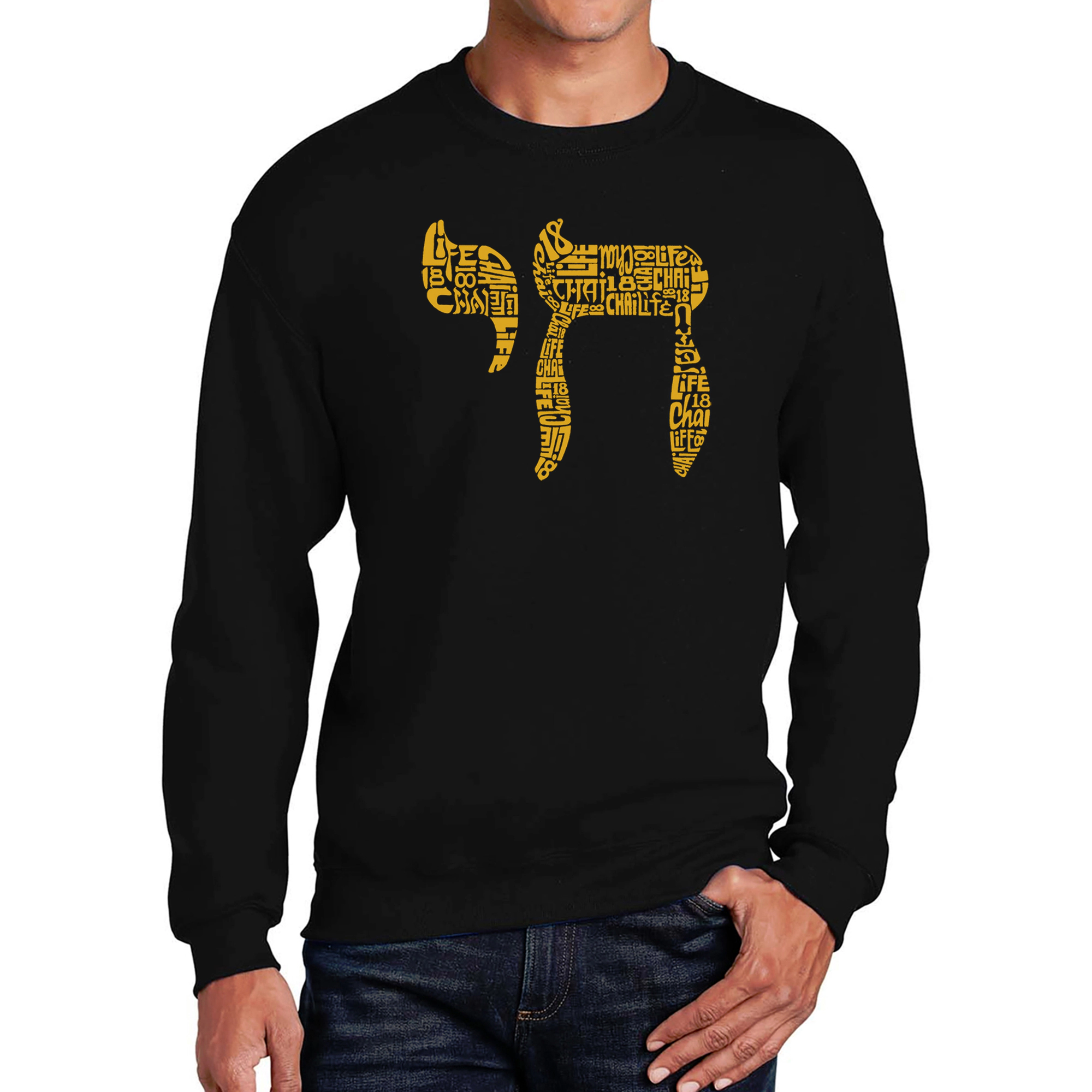 LA Pop Art Chai - Men's Word Crew Sweatshirt