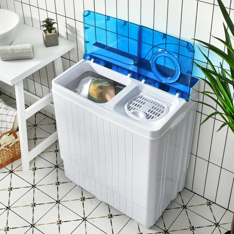 LJG 26 Pound Portable Semi-Automatic Washing Machine with Built-in Drain Pump